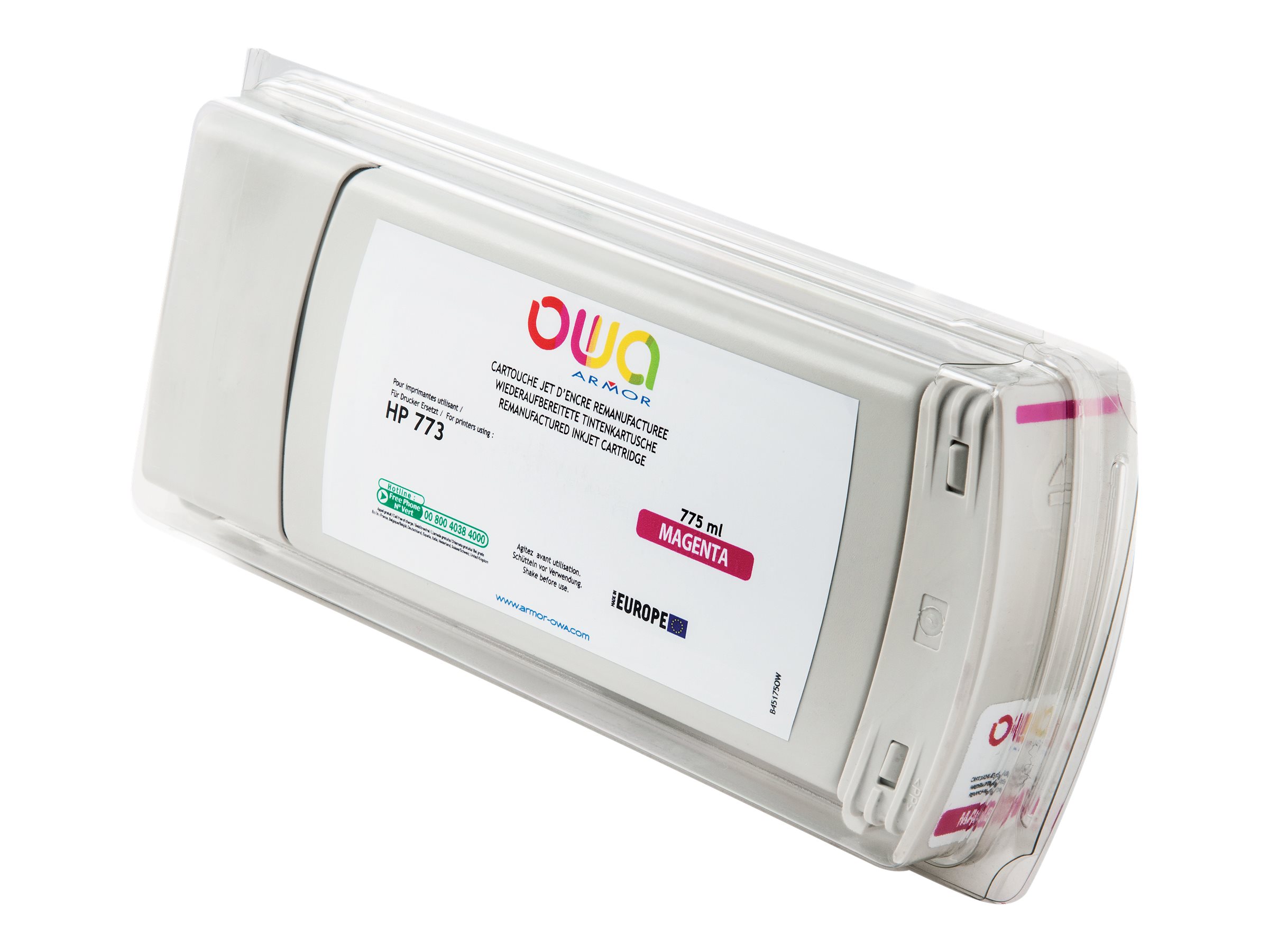 Armor OWA - 775 ml - Magenta - kompatibel - wiederaufbereitet - Tintenpatrone (Alternative zu: HP 773C)