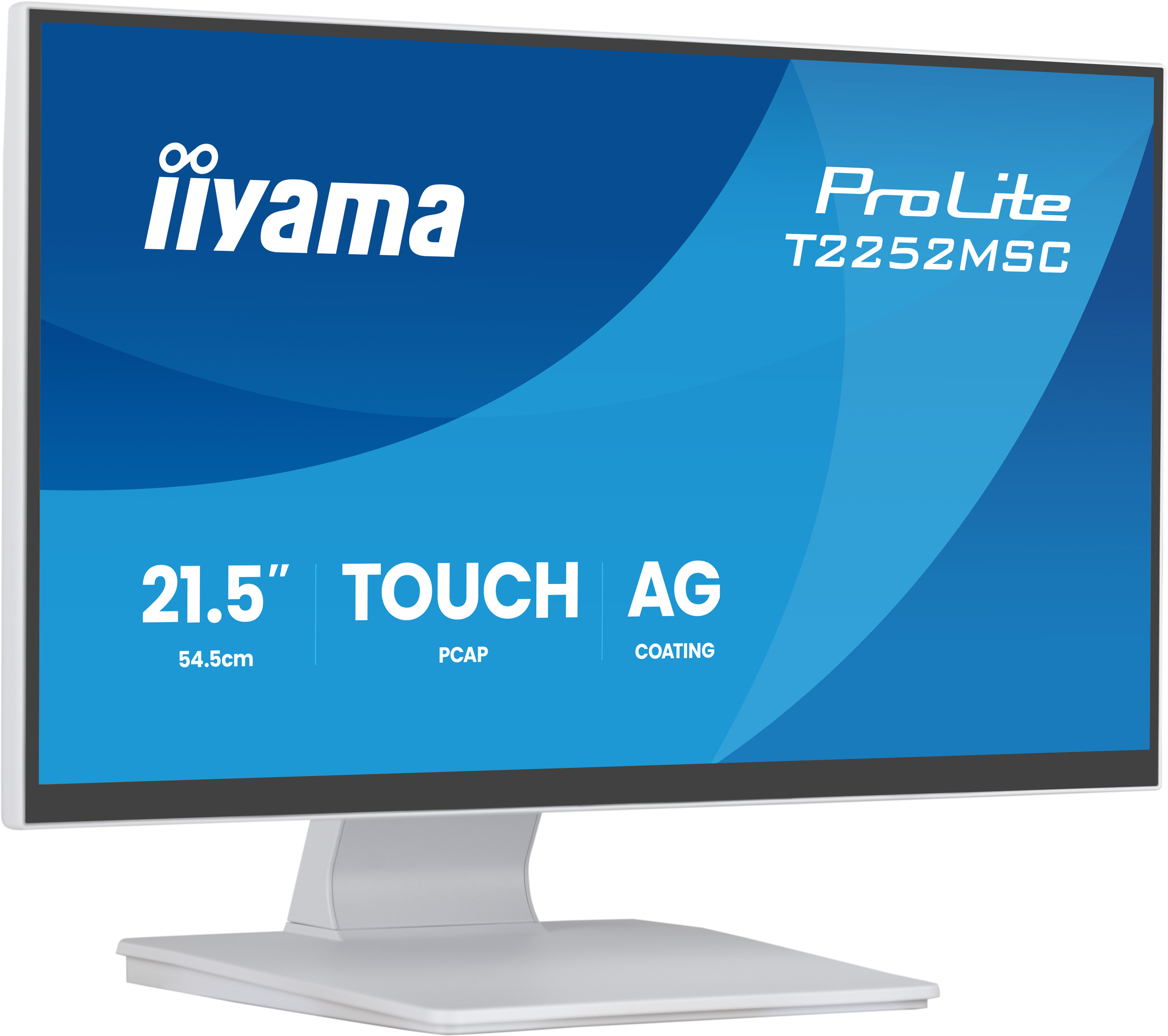 iiyama ProLite T2252MSC-W2AG computer monitor 54.5 cm (21.4) 1920 x 1080 pixels Full HD LCD Touchscreen White