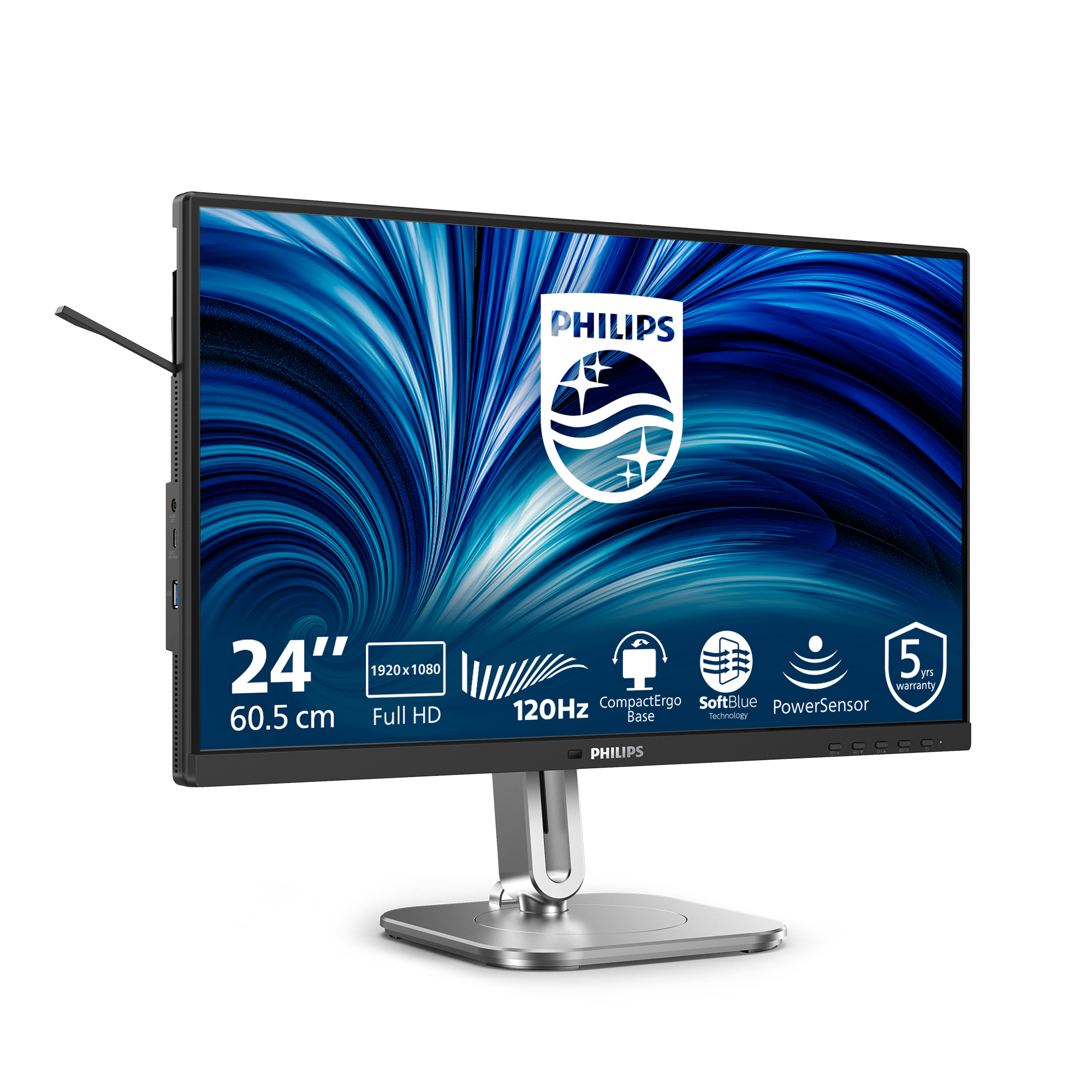 Philips 4000 series 24B2N4200/00 pantalla para PC 60,5 cm (23.8) 1920 x 1080 Pixeles Full HD LCD Gris