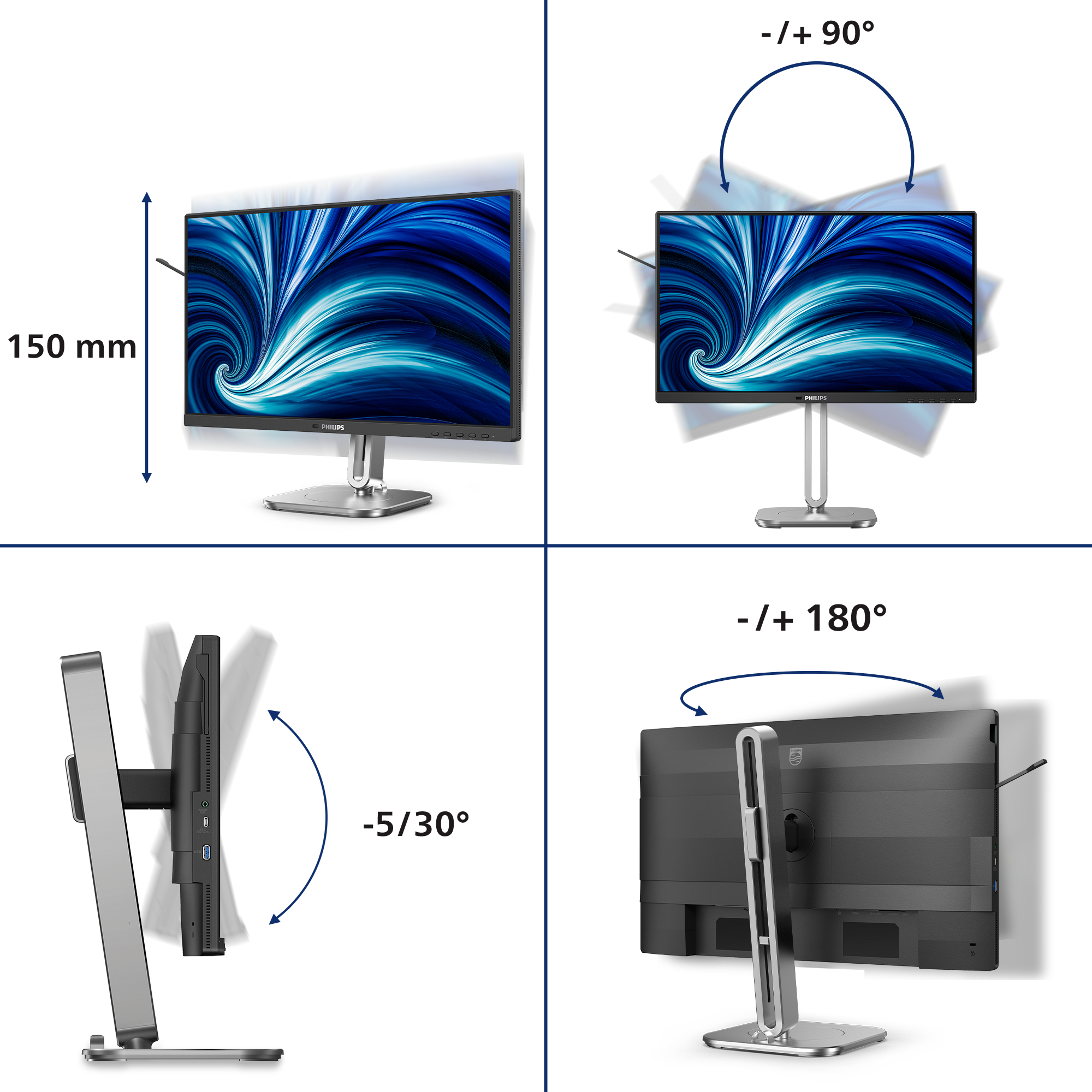 Philips 24B2N4200 - 4000 Series - LED-Monitor - 61 cm (24)