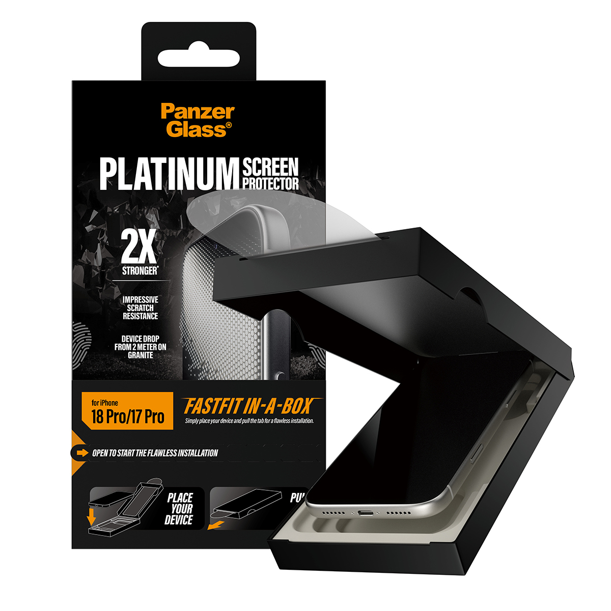 PanzerGlass � Platinum Screen Protector iPhone 2026 Pro | 17 Pro w. FASTFIT IN-A-BOX Protector de pantalla 1 pieza(s)