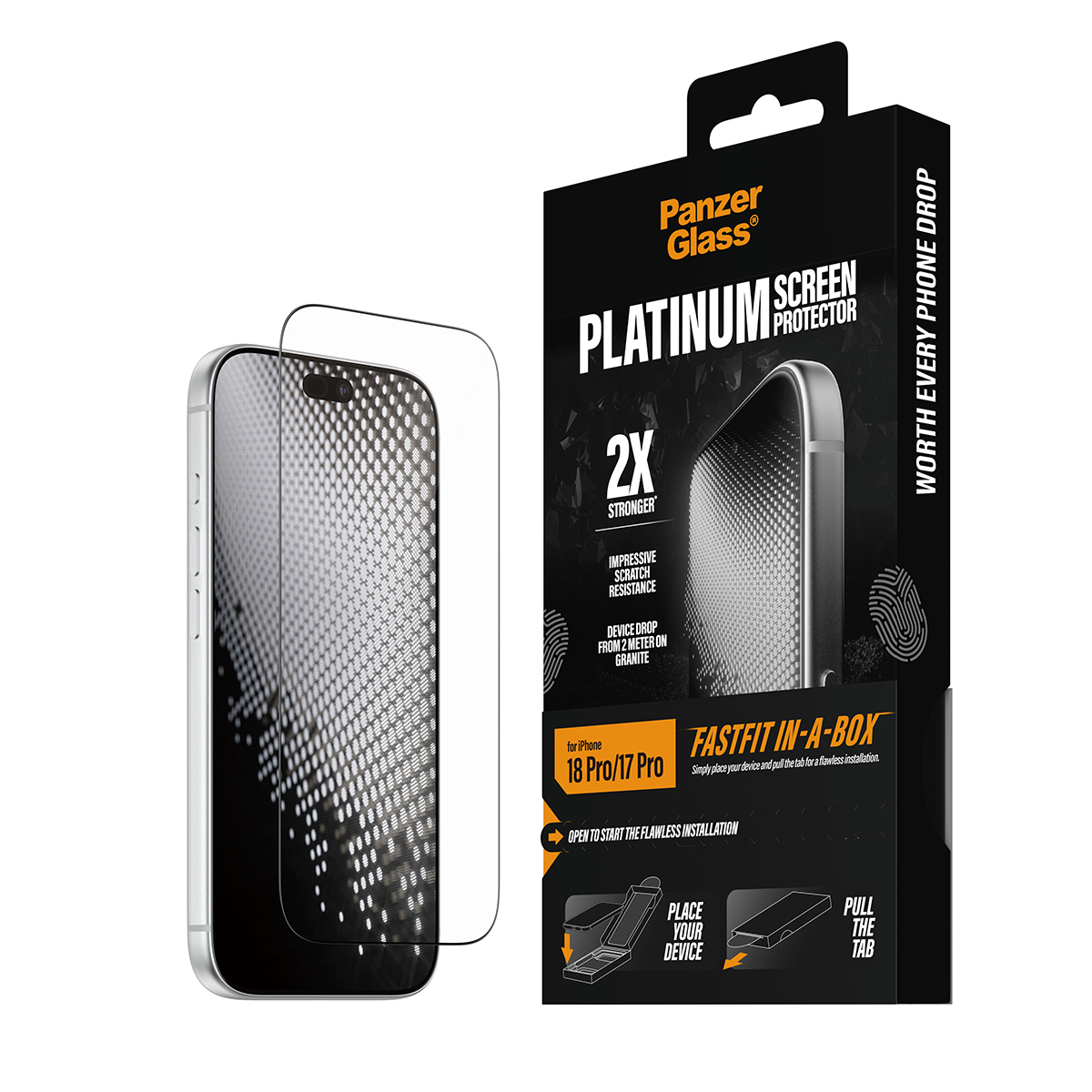PanzerGlass � Platinum Screen Protector iPhone 2026 Pro | 17 Pro w. FASTFIT IN-A-BOX Protector de pantalla 1 pieza(s)