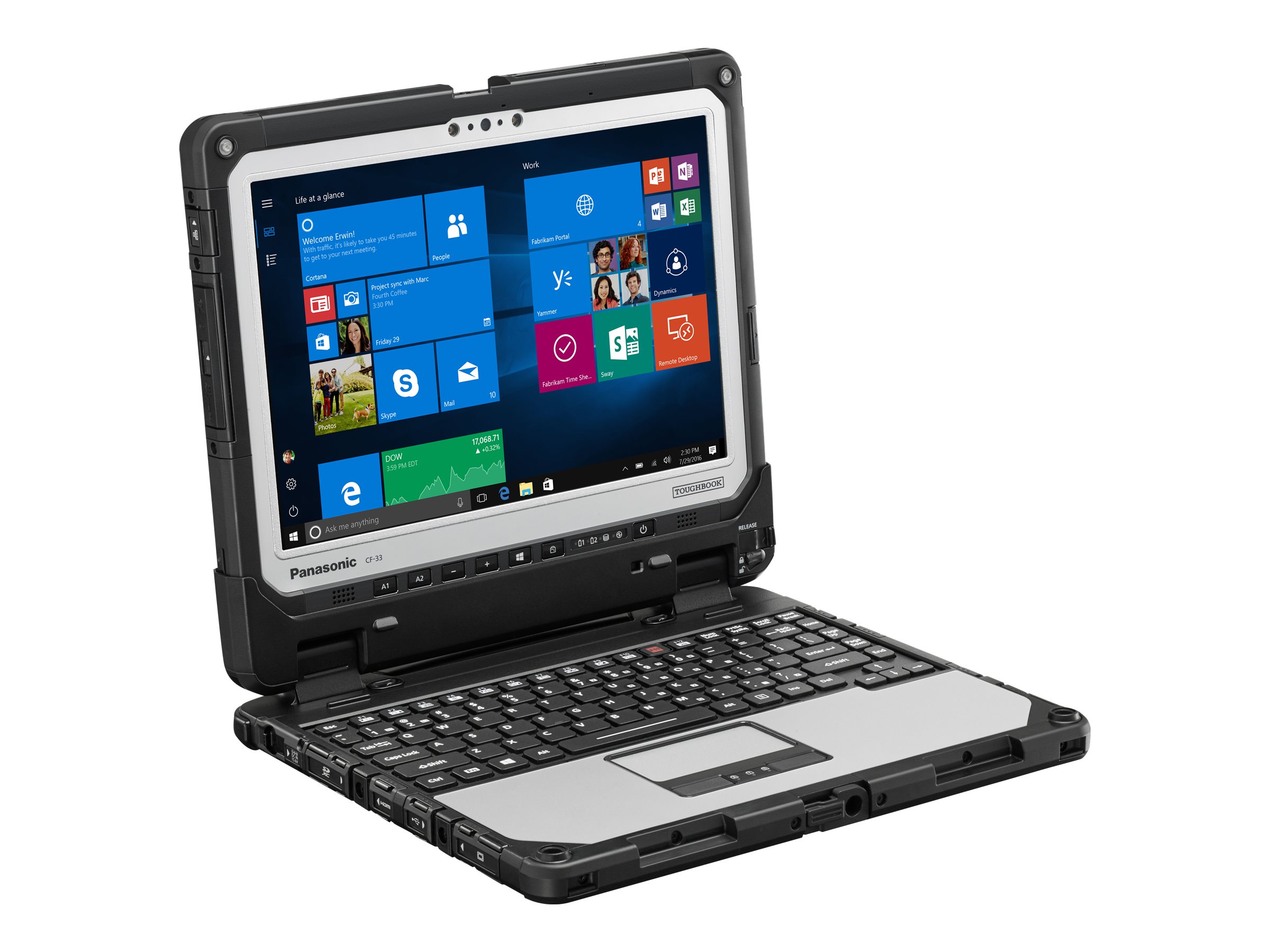 Panasonic Toughbook CF-33 - Robust - Tablet - mit Tastatur-Dock - Intel Core i5 10310U / 1.7 GHz - vPro - Win 10 Pro 64-Bit - UHD Graphics - 16 GB RAM - 512 GB SSD NVMe - 30.5 cm (12)