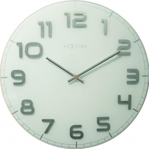 NeXtime 3105WI - Wand - Quarzuhr - Kreis - Wei - Glas - Erwachsene