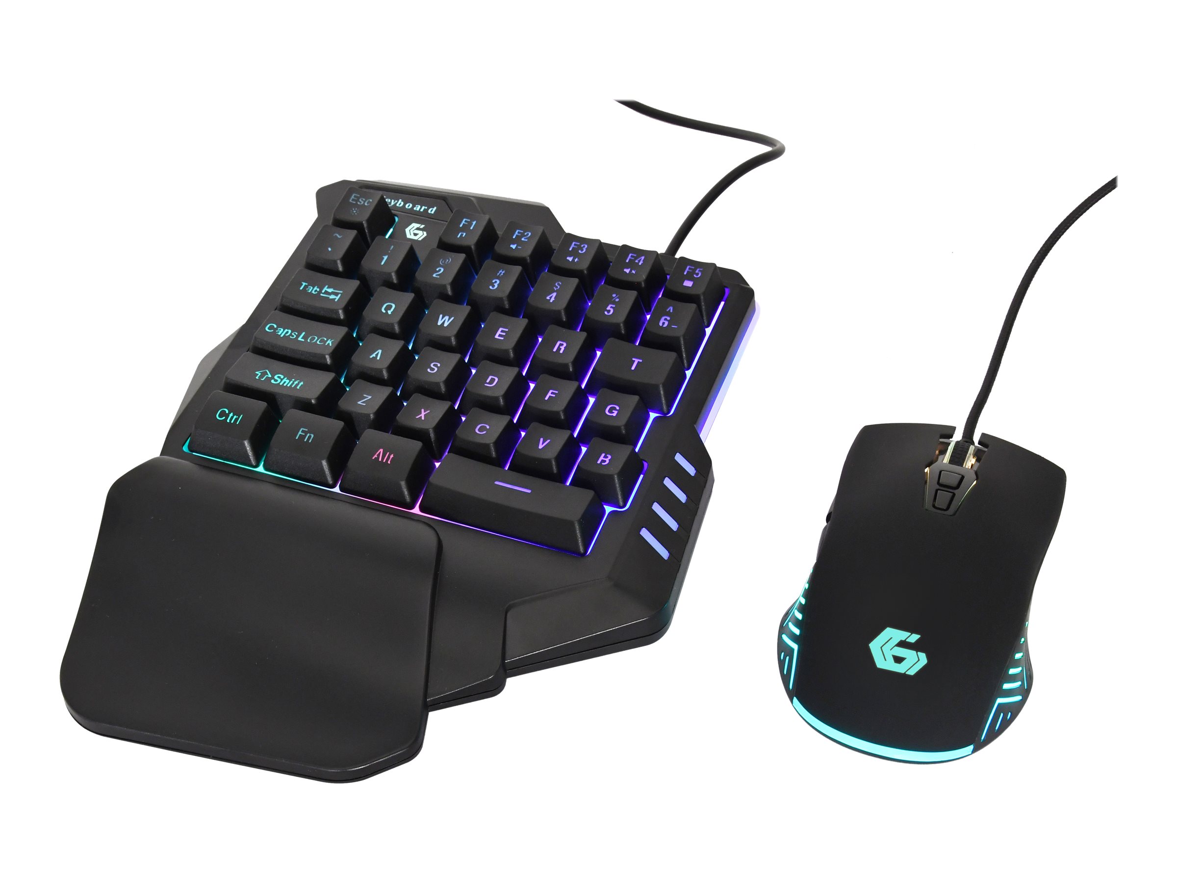 Gembird IVAR TWIN - Tastatur-und-Maus-Set - hintergrundbeleuchtet