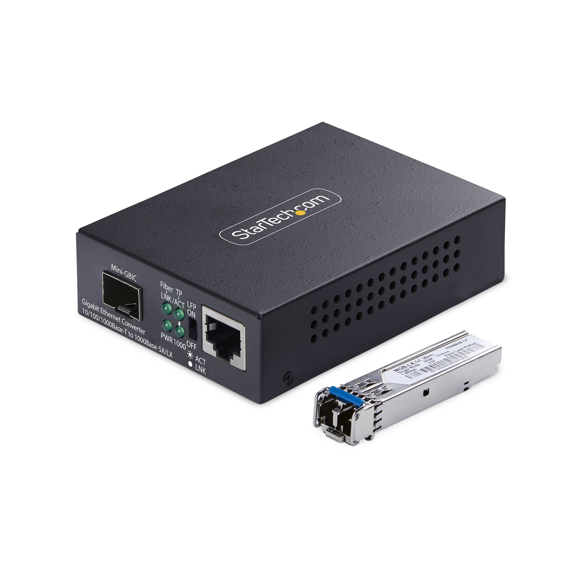 StarTech.com MCM1110SMLC20 convertitore multimediale di rete 2000 Mbit/s 1310 nm Modalit� singola Nero