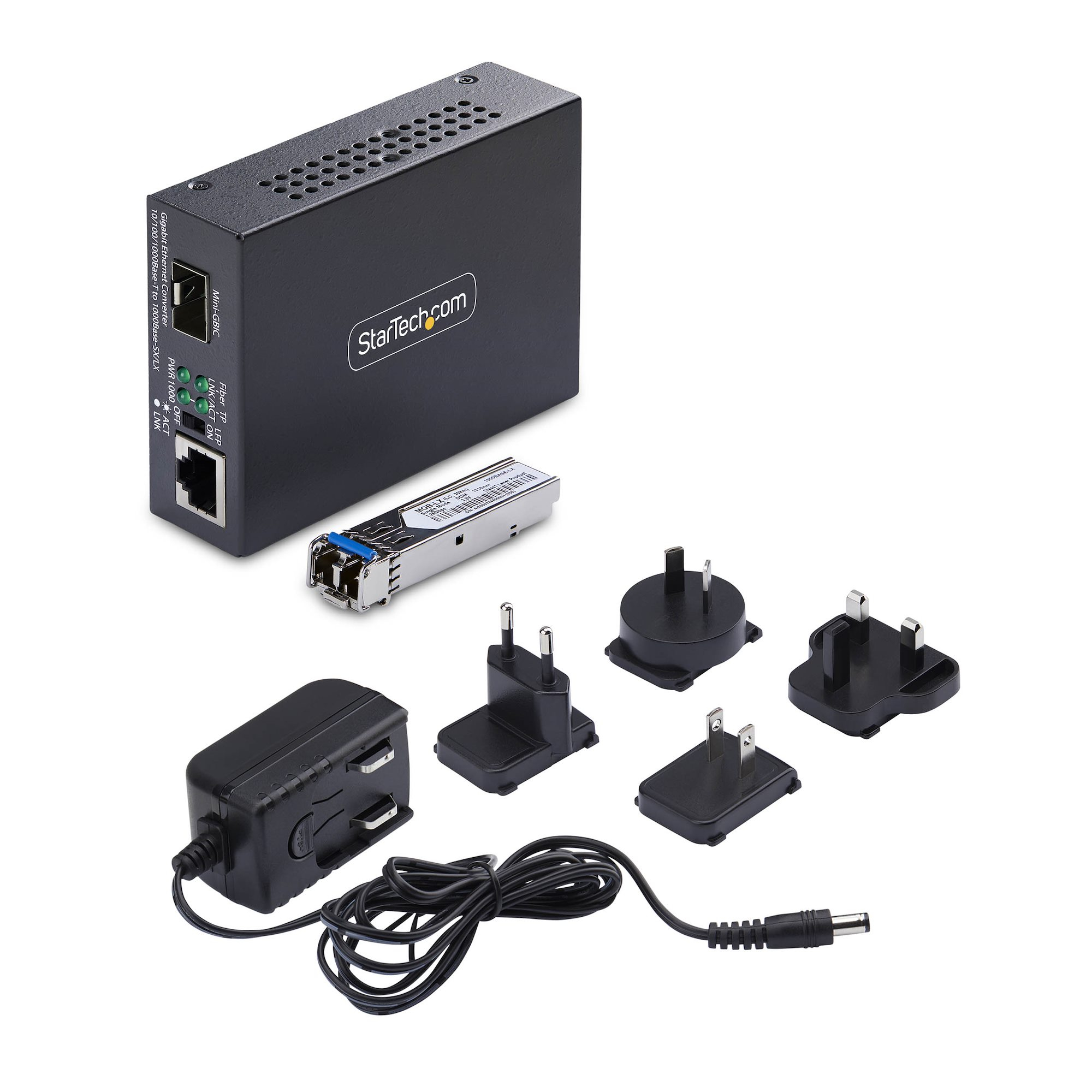 StarTech.com MCM1110SMLC20 convertitore multimediale di rete 2000 Mbit/s 1310 nm Modalit� singola Nero