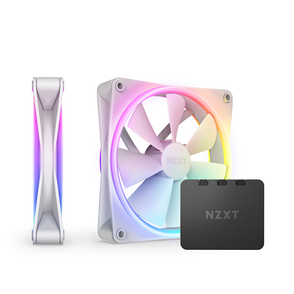 NZXT F140 RGB DUO Twin Pack Boitier PC Ventilateur 14 cm Blanc 2 pi�ce(s)