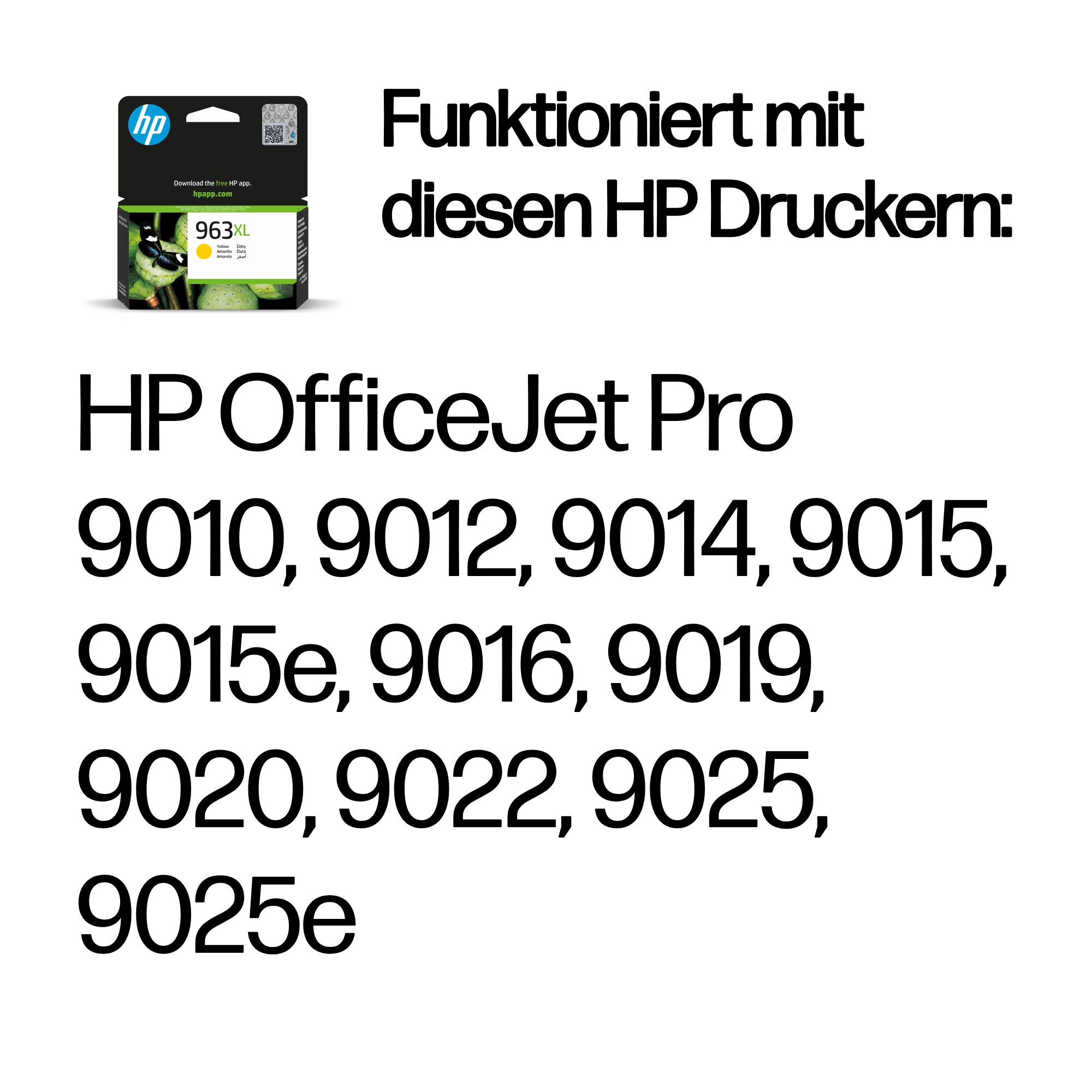 HP 963XL - 20.5 ml - Hohe Ergiebigkeit - Gelb