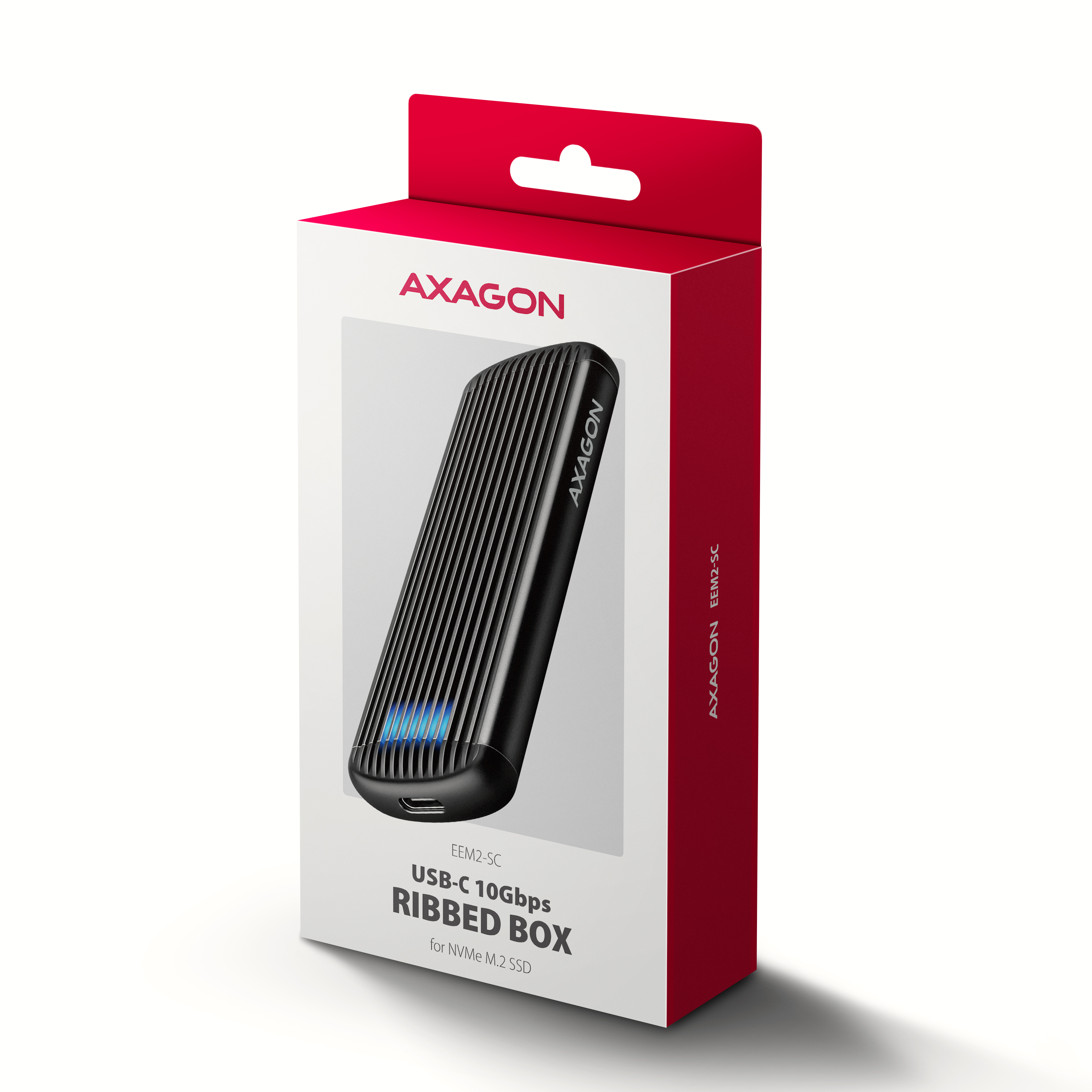 Axagon Box esterno SSD Grigio, Nero M.2