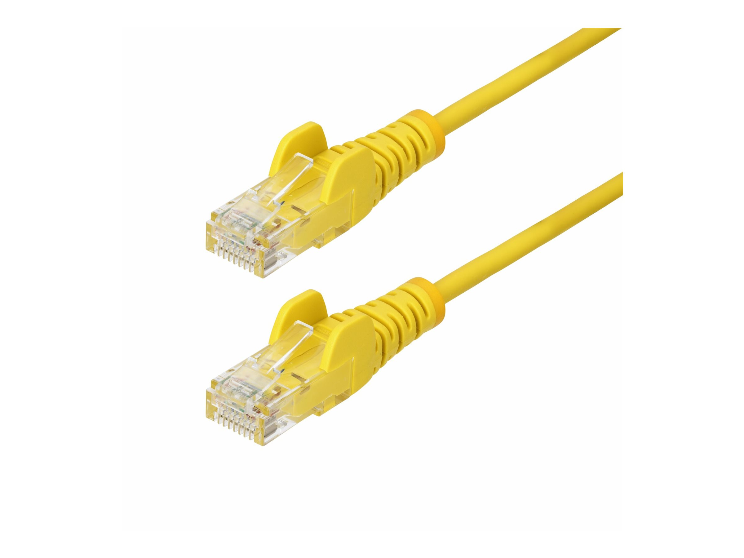 StarTech.com C�ble Ethernet CAT6 Jaune Fin de 2,5m, Sans Accroc, 100W PoE, UTP, LSZH, Fil de Cuivre Pur 28AWG, Cordon Patch R�seau RJ45 avec Serre-C�ble, Contr�l� Fluke