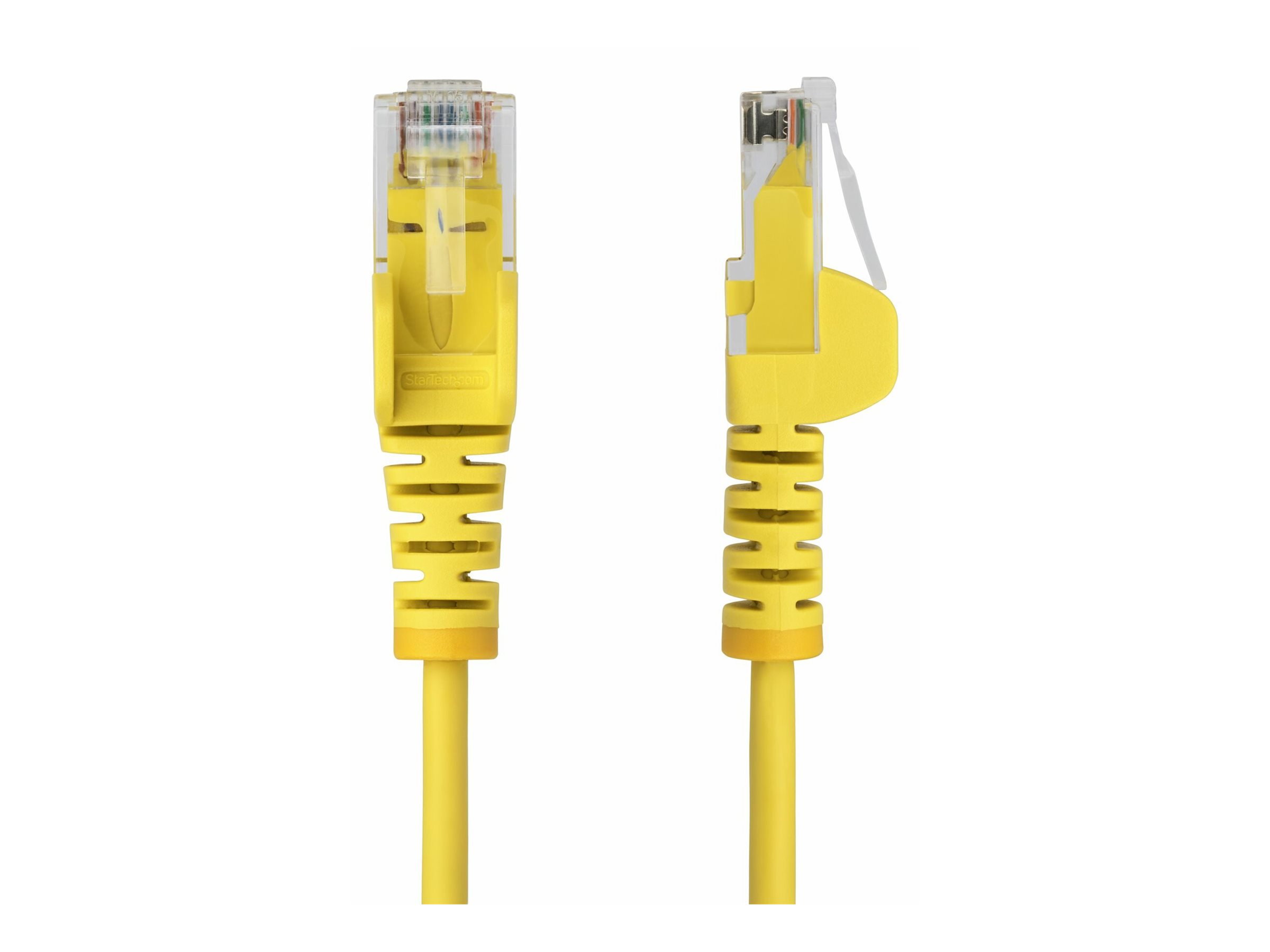 StarTech.com C�ble Ethernet CAT6 Jaune Fin de 2,5m, Sans Accroc, 100W PoE, UTP, LSZH, Fil de Cuivre Pur 28AWG, Cordon Patch R�seau RJ45 avec Serre-C�ble, Contr�l� Fluke