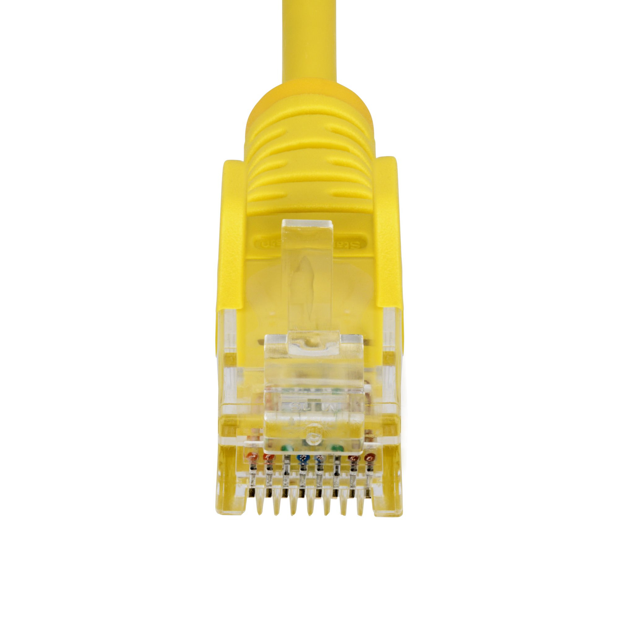 StarTech.com C�ble Ethernet CAT6 Jaune Fin de 2,5m, Sans Accroc, 100W PoE, UTP, LSZH, Fil de Cuivre Pur 28AWG, Cordon Patch R�seau RJ45 avec Serre-C�ble, Contr�l� Fluke