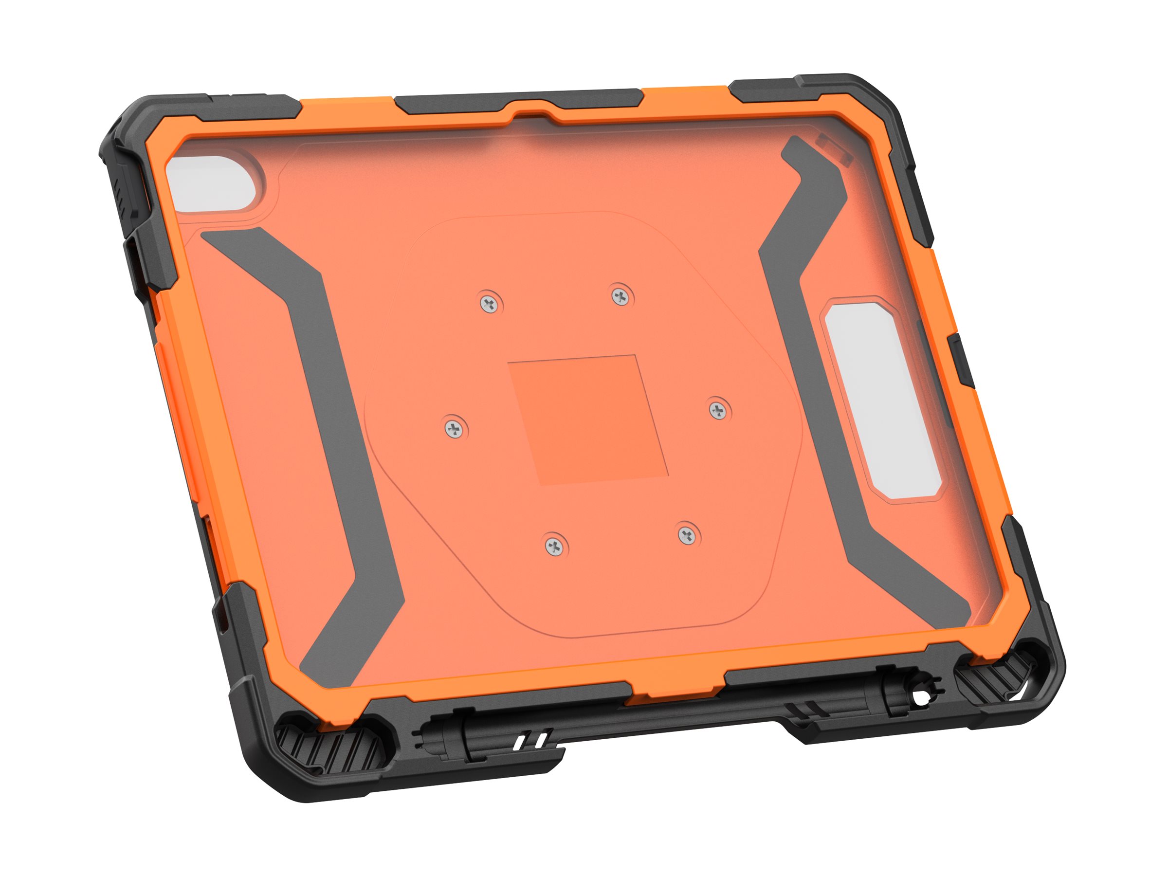 Urban Armor Gear UAG Plasma Series - Hintere Abdeckung fr Tablet - widerstandsfhig - mit Stnder & Handschlaufe - Orange/Schwarz - fr Apple 10.9-inch iPad (10. Generation)