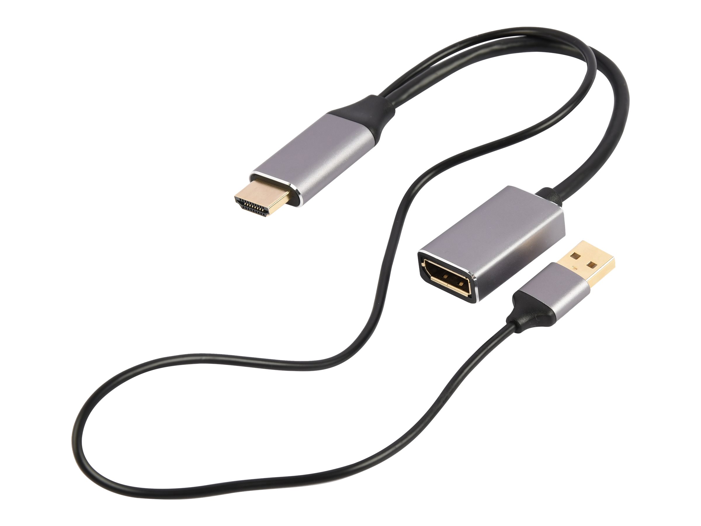 Gembird Cablexpert - Videoadapter - HDMI mnnlich zu DisplayPort, USB (nur Strom)