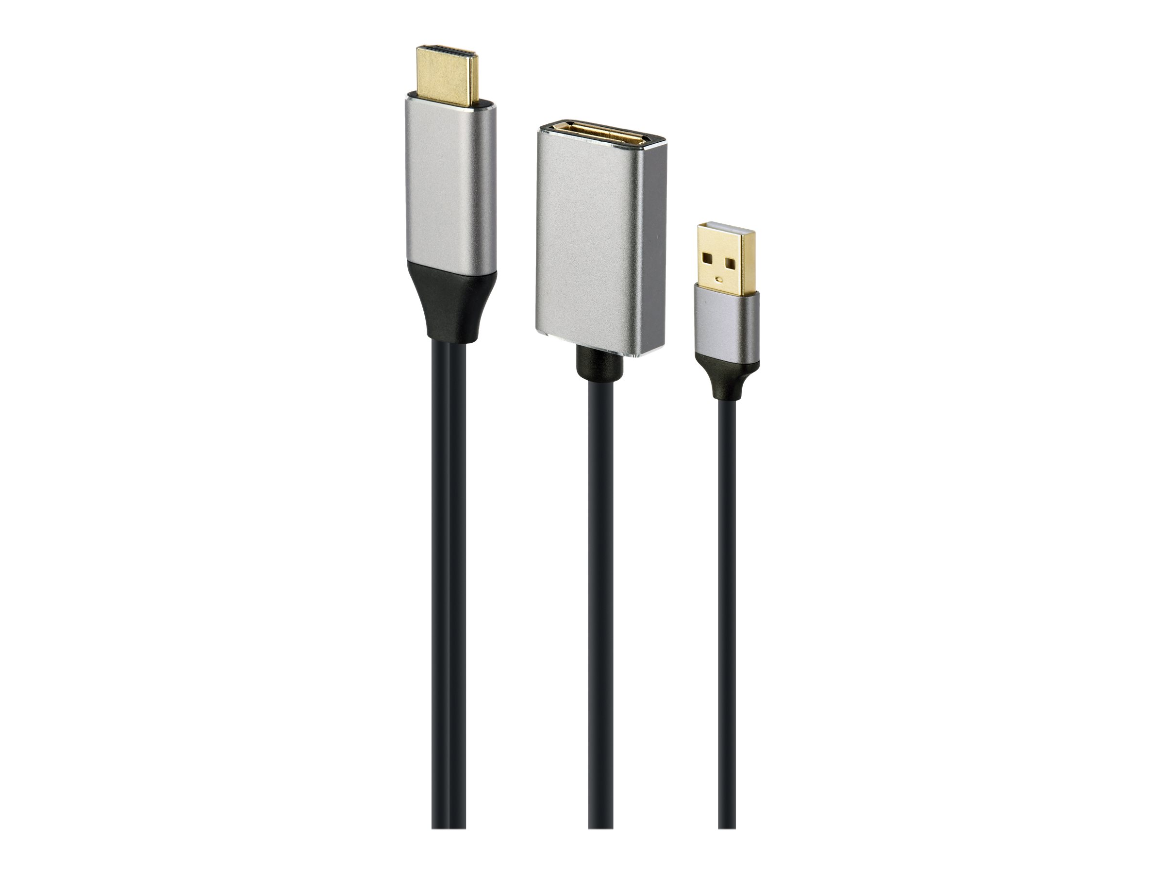 Gembird Cablexpert - Videoadapter - HDMI mnnlich zu DisplayPort, USB (nur Strom)