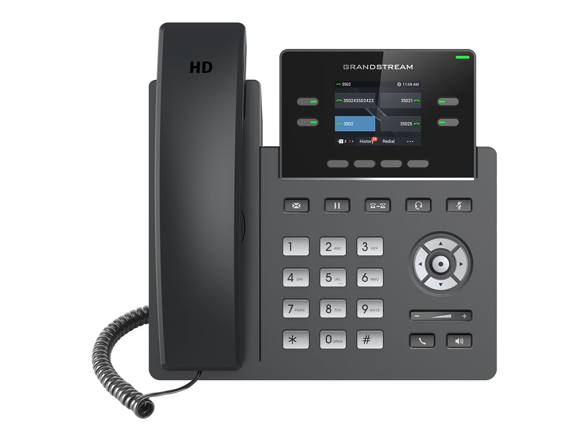 Grandstream Networks GRP2612 tel�fono IP Negro 2 l�neas
