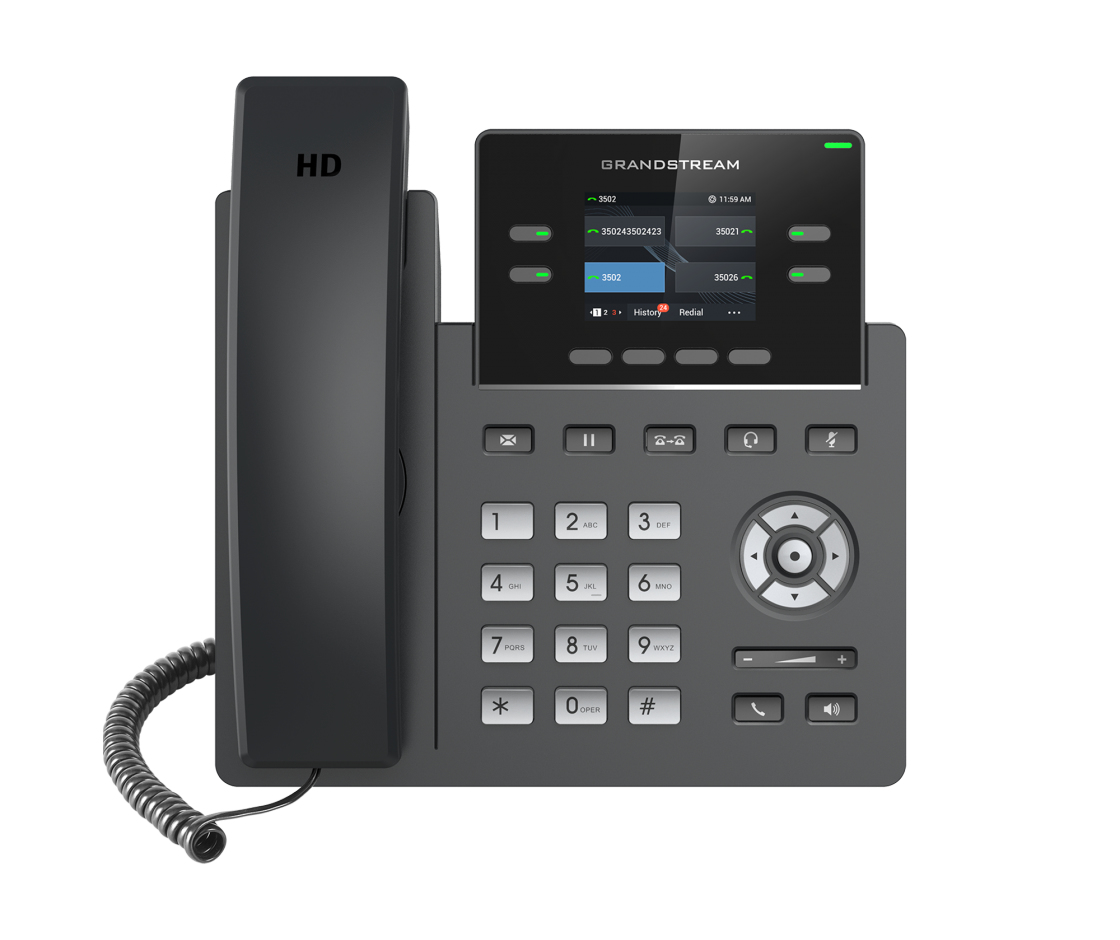 Grandstream Networks GRP2612 tel�fono IP Negro 2 l�neas