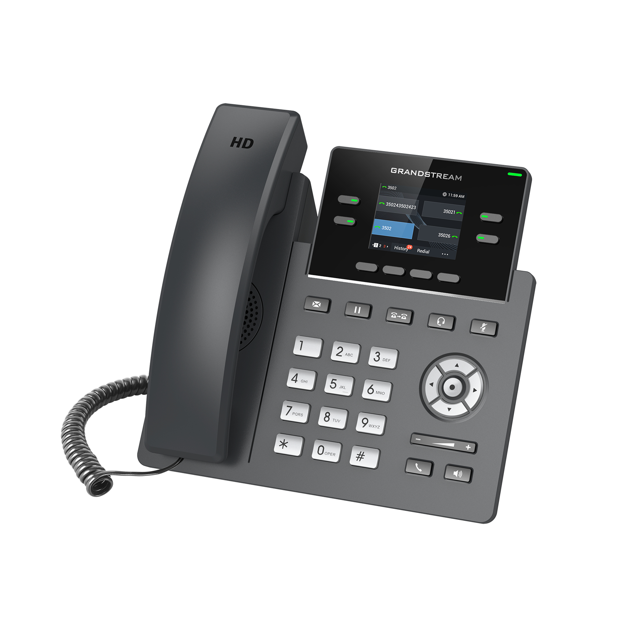 Grandstream Networks GRP2612 tel�fono IP Negro 2 l�neas