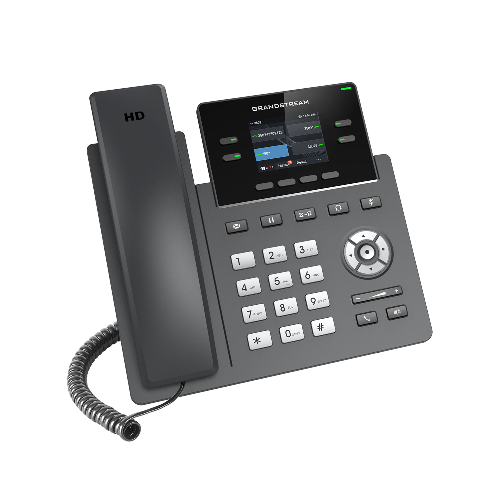 Grandstream Networks GRP2612 tel�fono IP Negro 2 l�neas