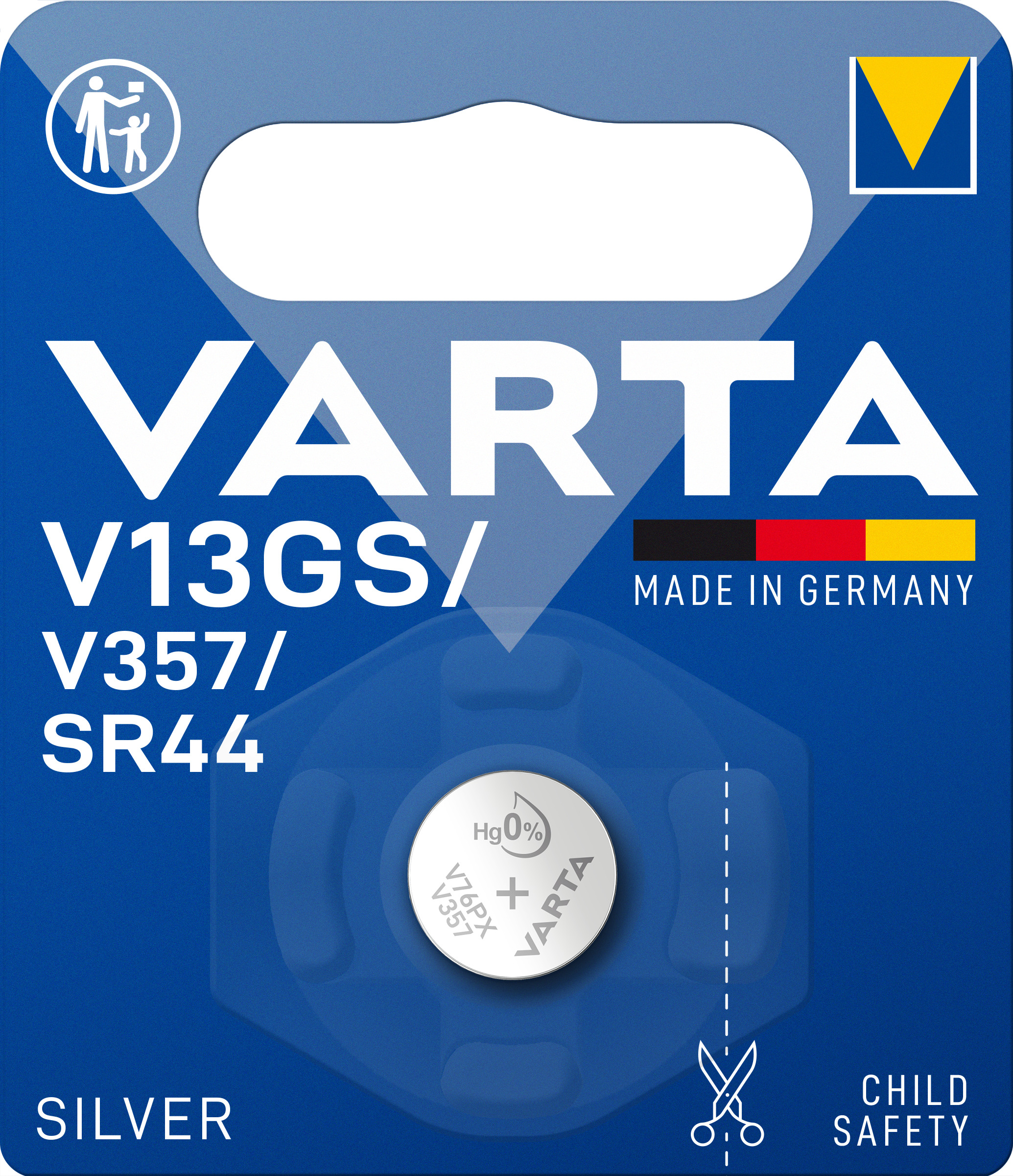 Varta V 13 GS/ V 357 - Batterie SR44 - Silberoxid