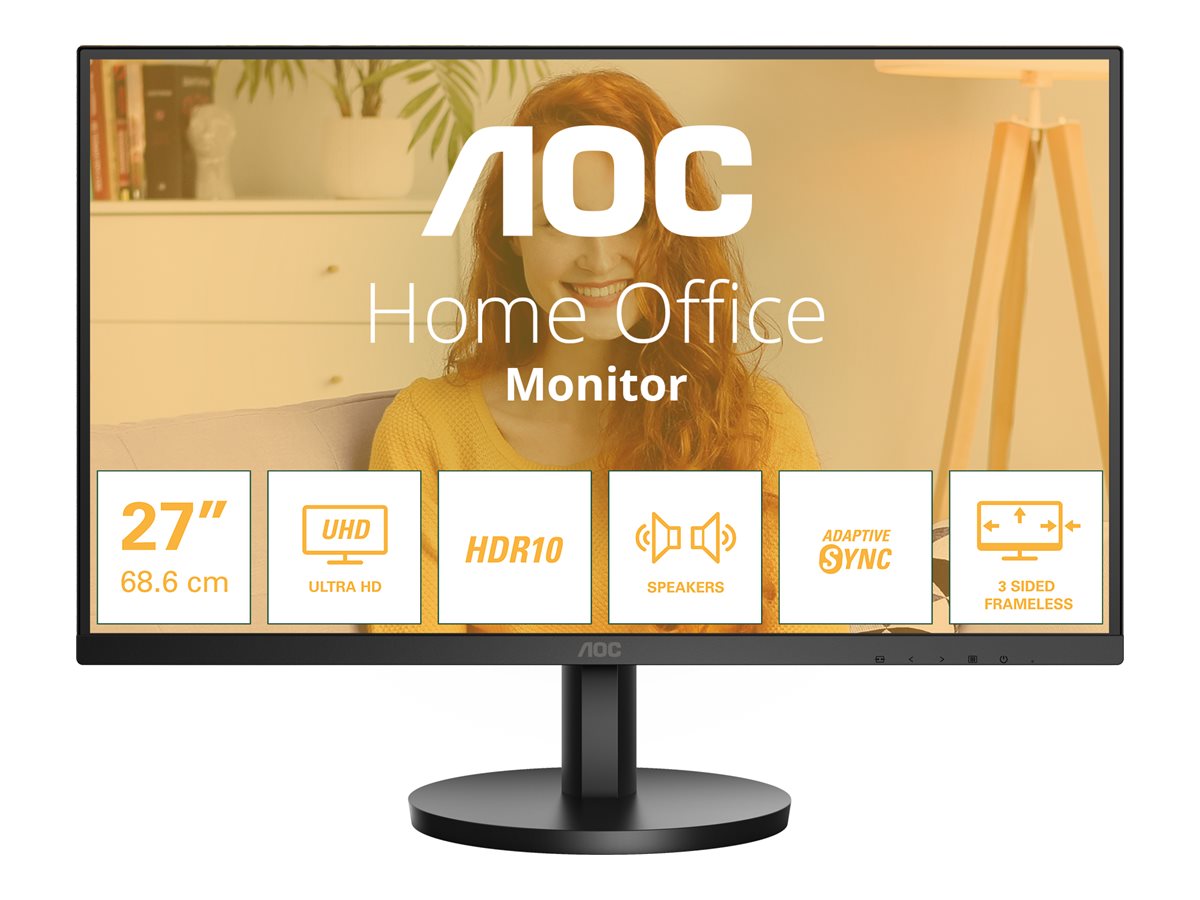 AOC B3 U27B3A computer monitor 68.6 cm (27) 3840 x 2160 pixels 4K Ultra HD LCD Black