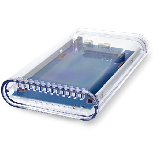 OWC Mercury On-The-Go Transparente 2.5 USB con suministro de corriente