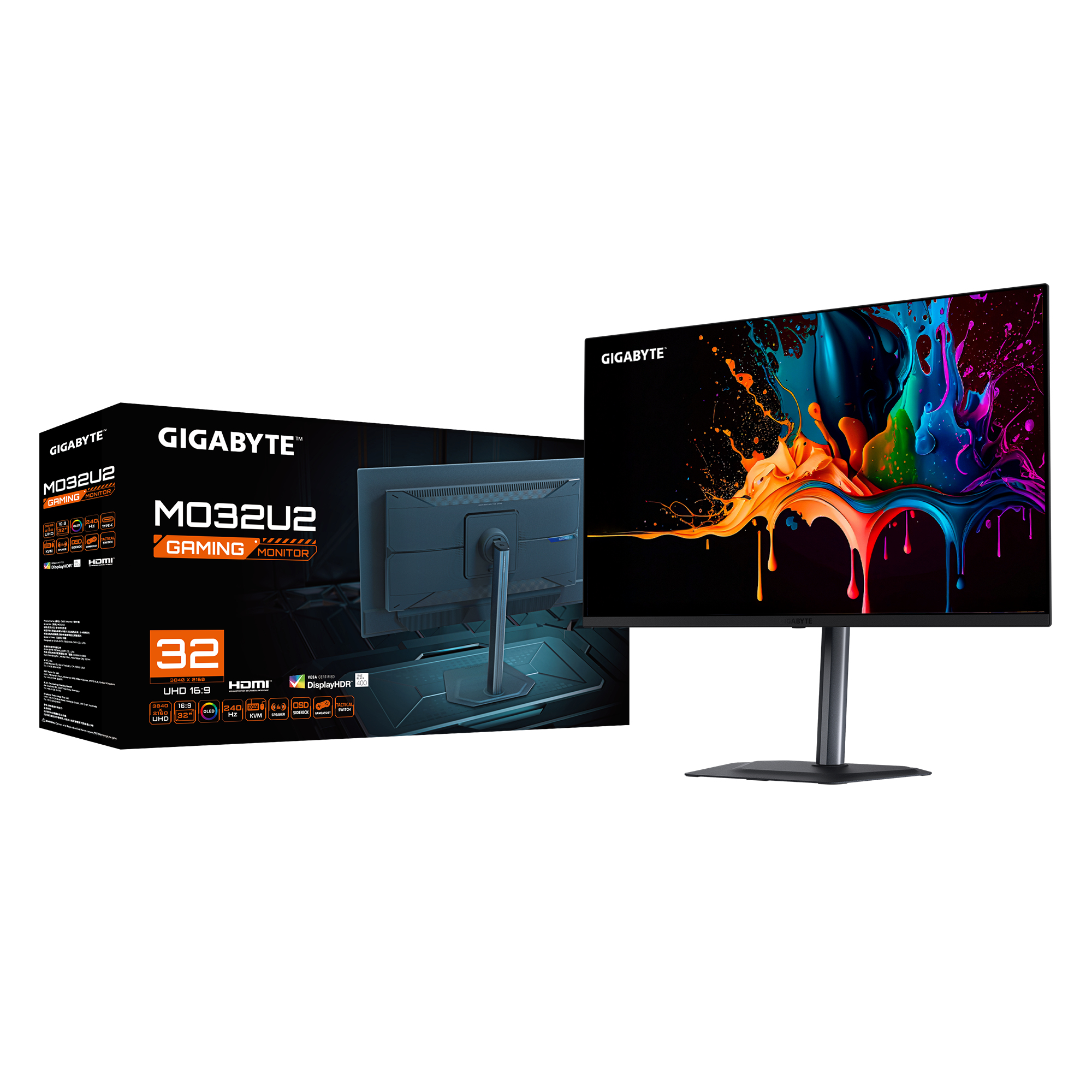 Gigabyte MO32U2 - OLED-Monitor - Gaming - USB - 81.3 cm (32)
