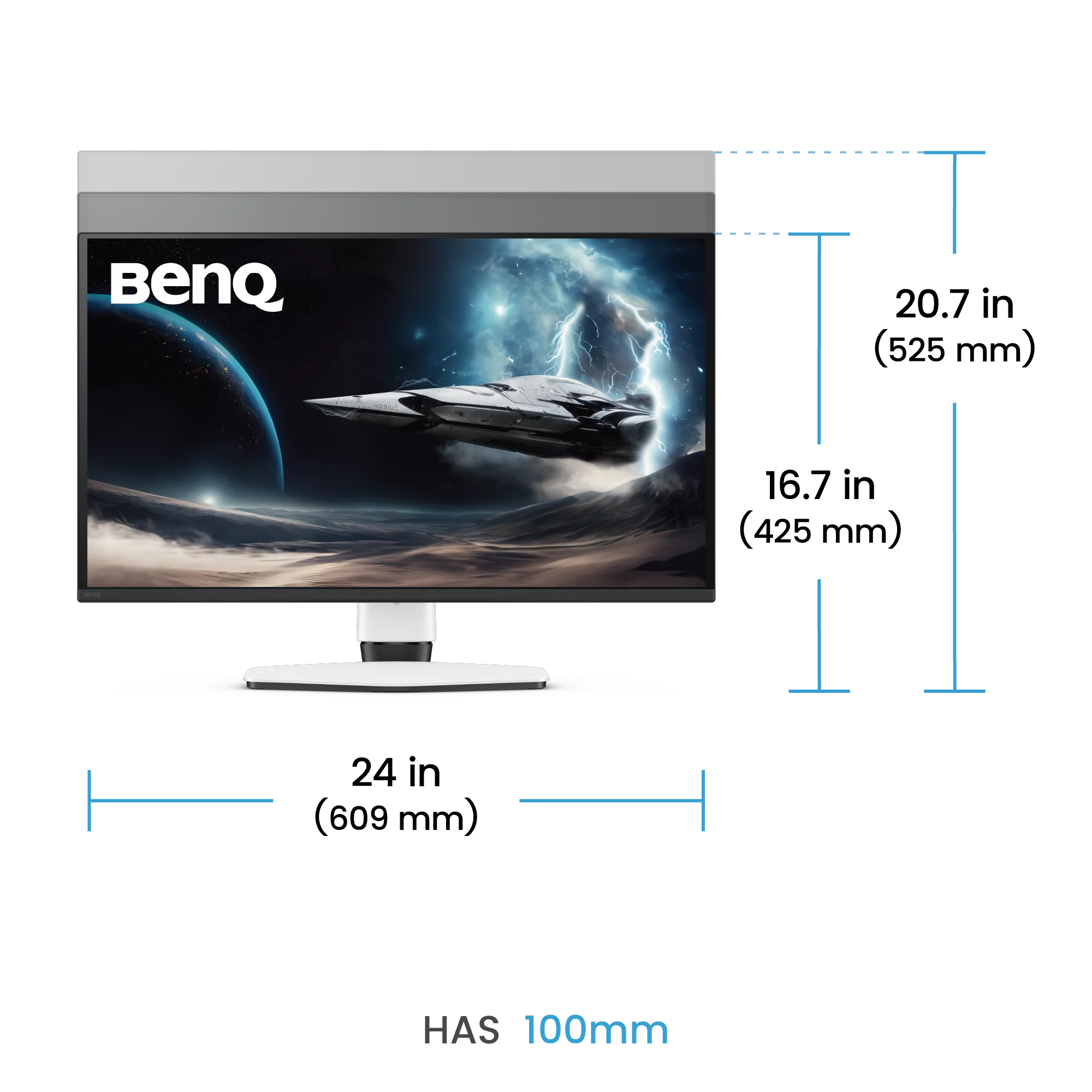 BenQ EX271QMZ Monitor PC 67,3 cm (26.5) 2560 x 1440 Pixel Quad HD QD-OLED Bianco