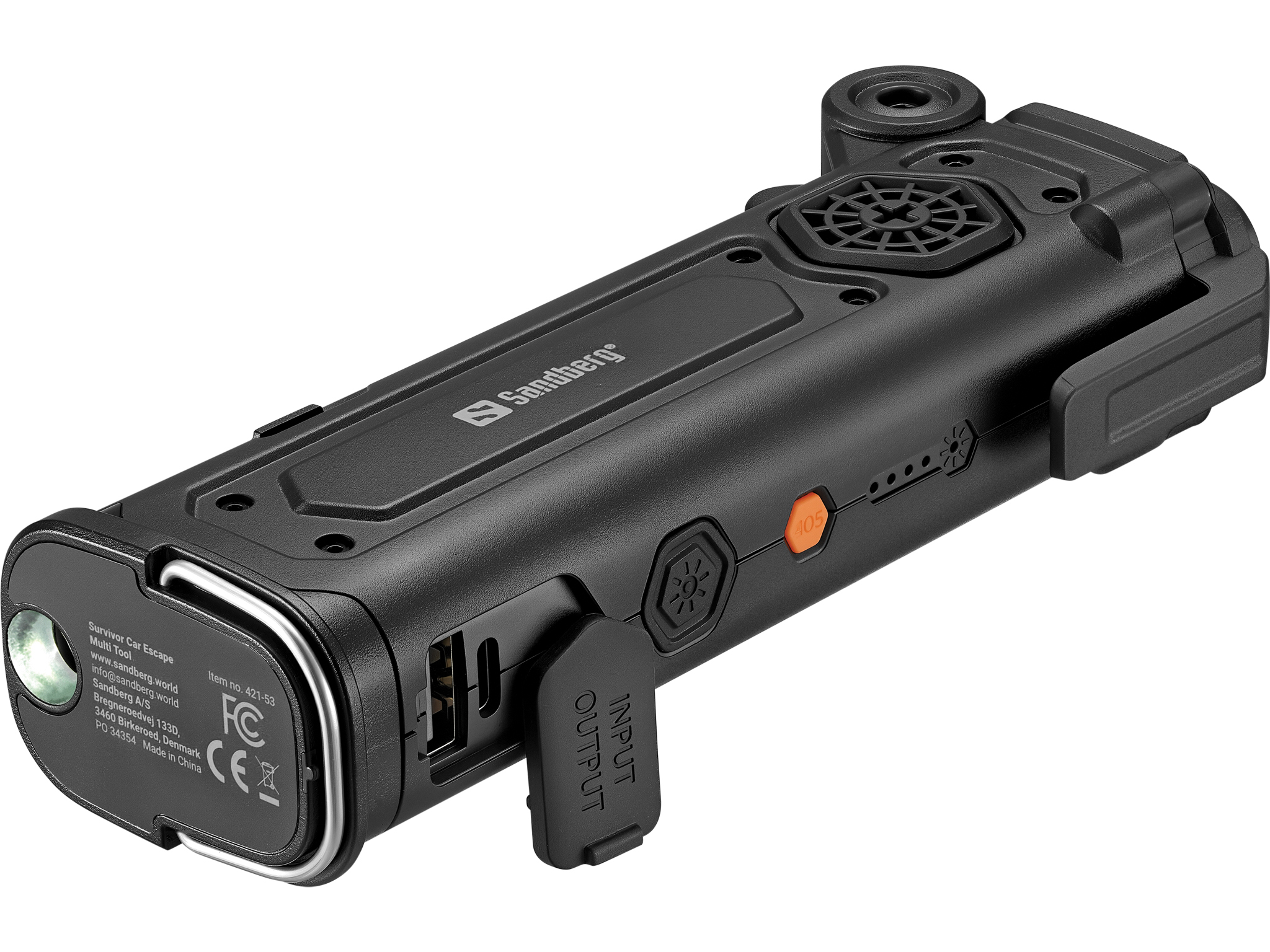 SANDBERG Survivor Car Escape Multi Tool - Powerbank - 3000 mAh - 11.1 Wh - 1 A (USB)