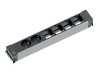 Bachmann POWER FRAME base mltiple 0,2 m 2 salidas AC Interior Negro, Metlico