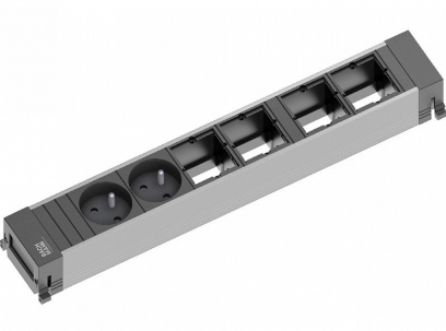 Bachmann POWER FRAME - Gre L - Steckdosenleiste - Eingabe, Eingang GST18i3 - Ausgangsanschlsse: 2 (2 x Frankreich / UTE)