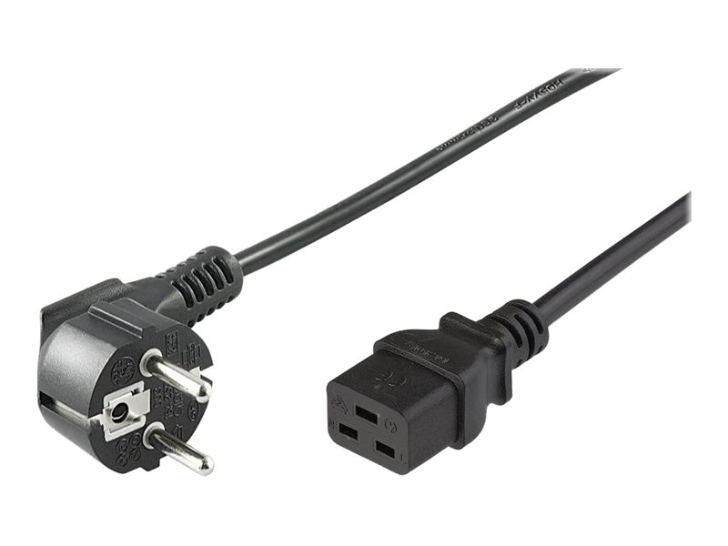 Microconnect PE0771902 power cable Black 2 m Power plug type E+F C19 coupler
