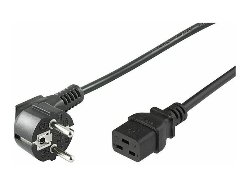 Microconnect PE0771902 power cable Black 2 m Power plug type E+F C19 coupler