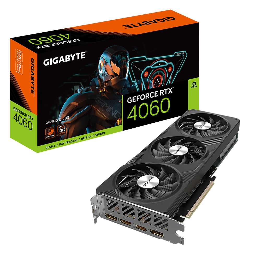 GIGABYTE GAMING GeForce RTX 4060 OC 8G NVIDIA GeForce RTX 4060 8 GB GDDR6