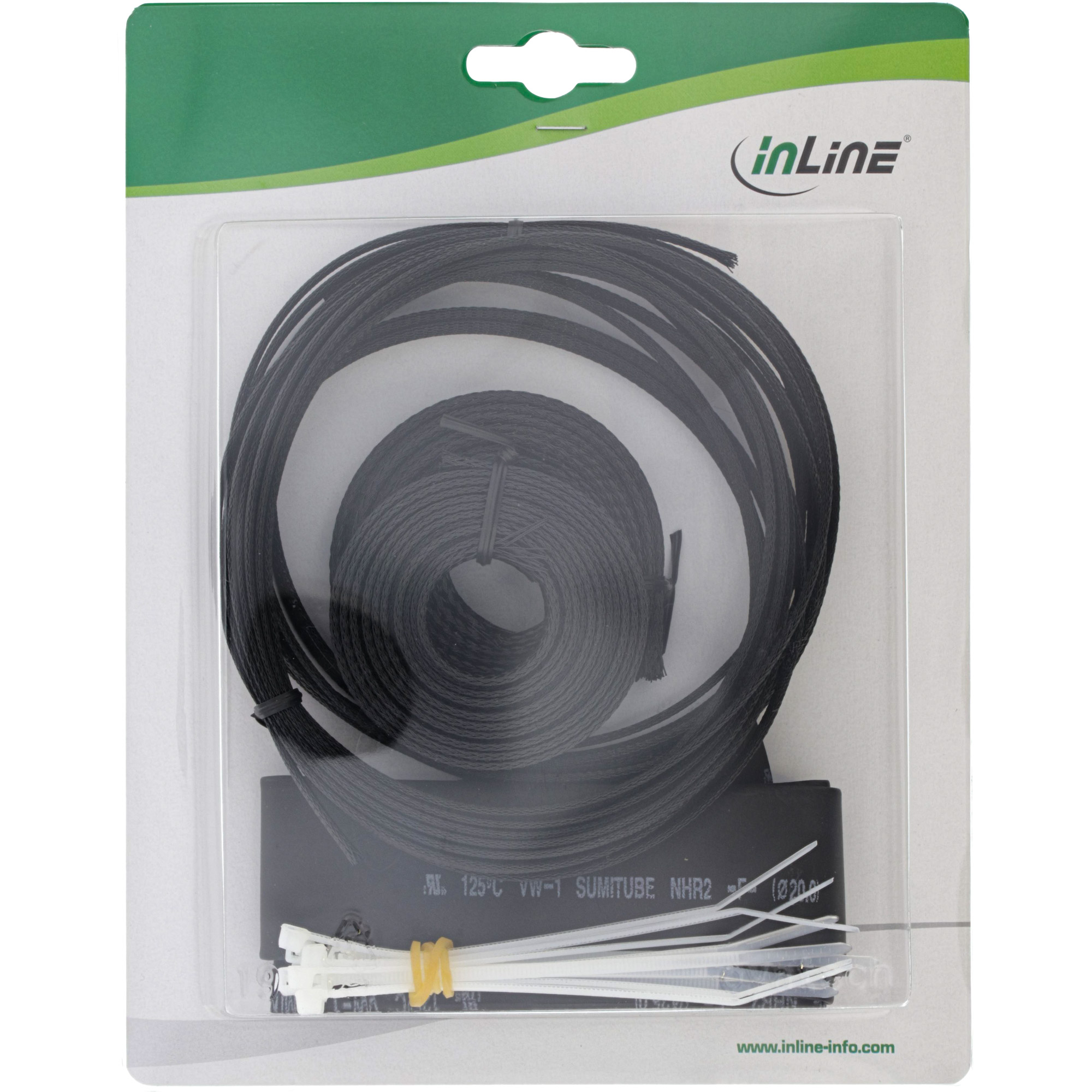 InLine Cable Sleeving + Shrink Tubing Set black