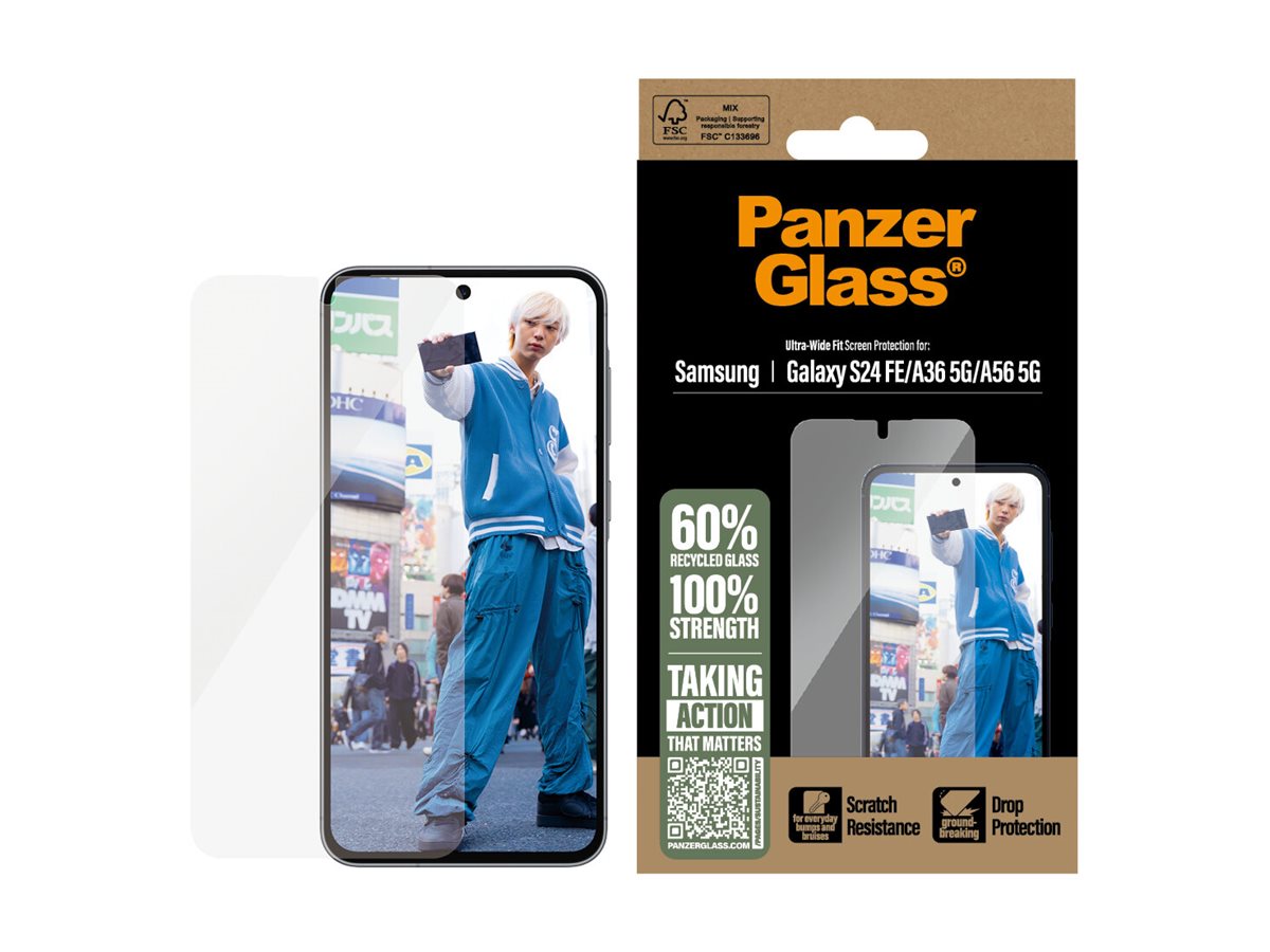 PanzerGlass  Screen Protector Samsung Galaxy S24 FE | new A35 5G | new A55 5G | Ultra-Wide Fit