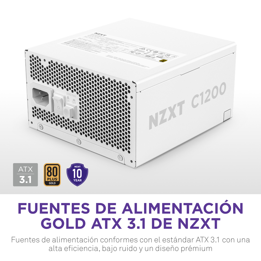NZXT C1200 Gold ATX 3.1 unit� dalimentation d�nergie 1200 W 24-pin ATX Blanc