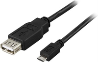 Deltaco USB-73 - 0,2 m - USB A - Micro-USB B - USB 2.0 - Schwarz