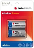 AgfaPhoto 110-802626 - Einwegbatterie - C - Alkali - 1,5 V - 2 Stck(e) - Blau - Grau