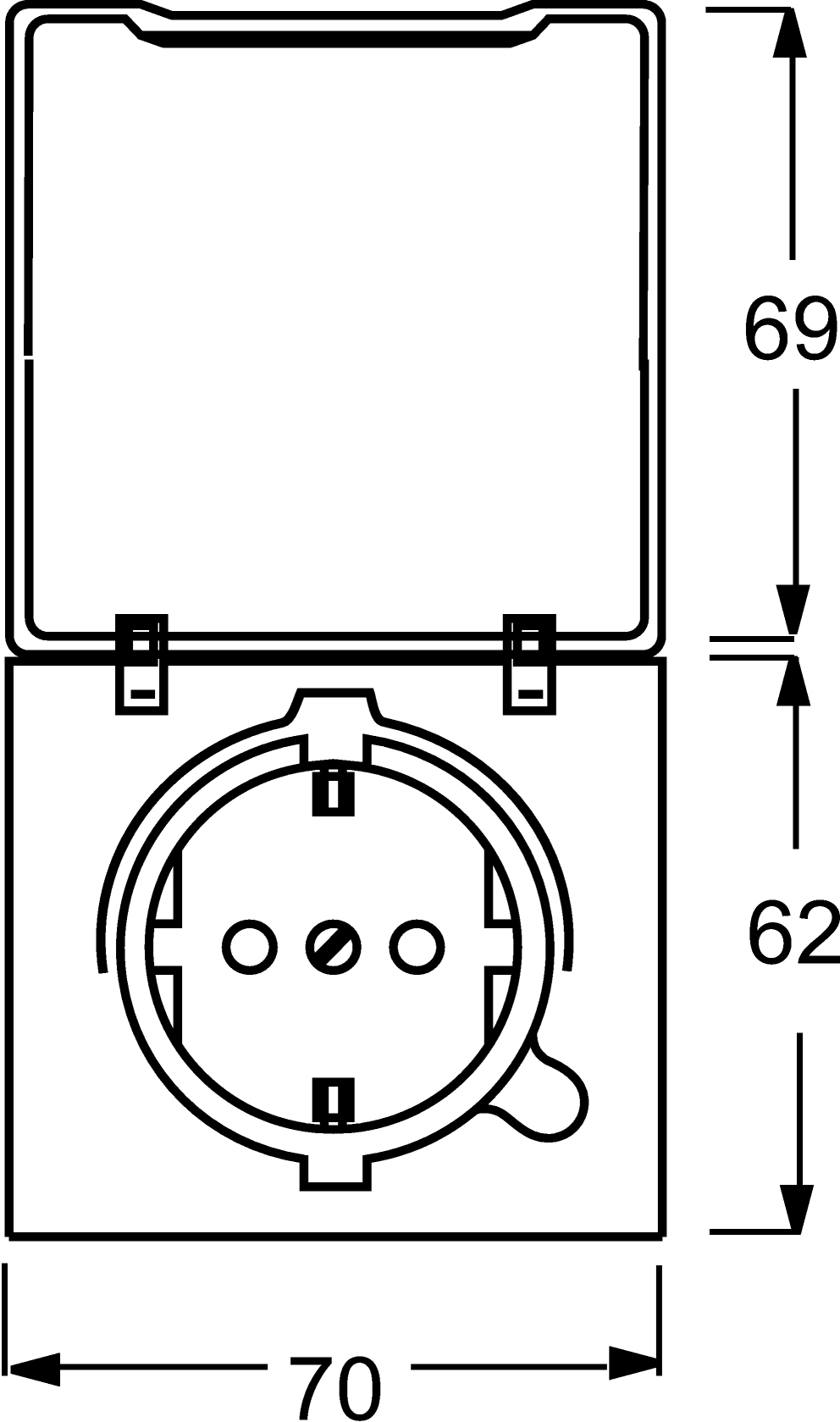 Busch-Jaeger 2064-0-0299 presa energia CEE 7/3 Bianco