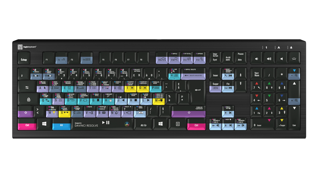 Logickeyboard ASTRA 2 keyboard USB AZERTY English Black