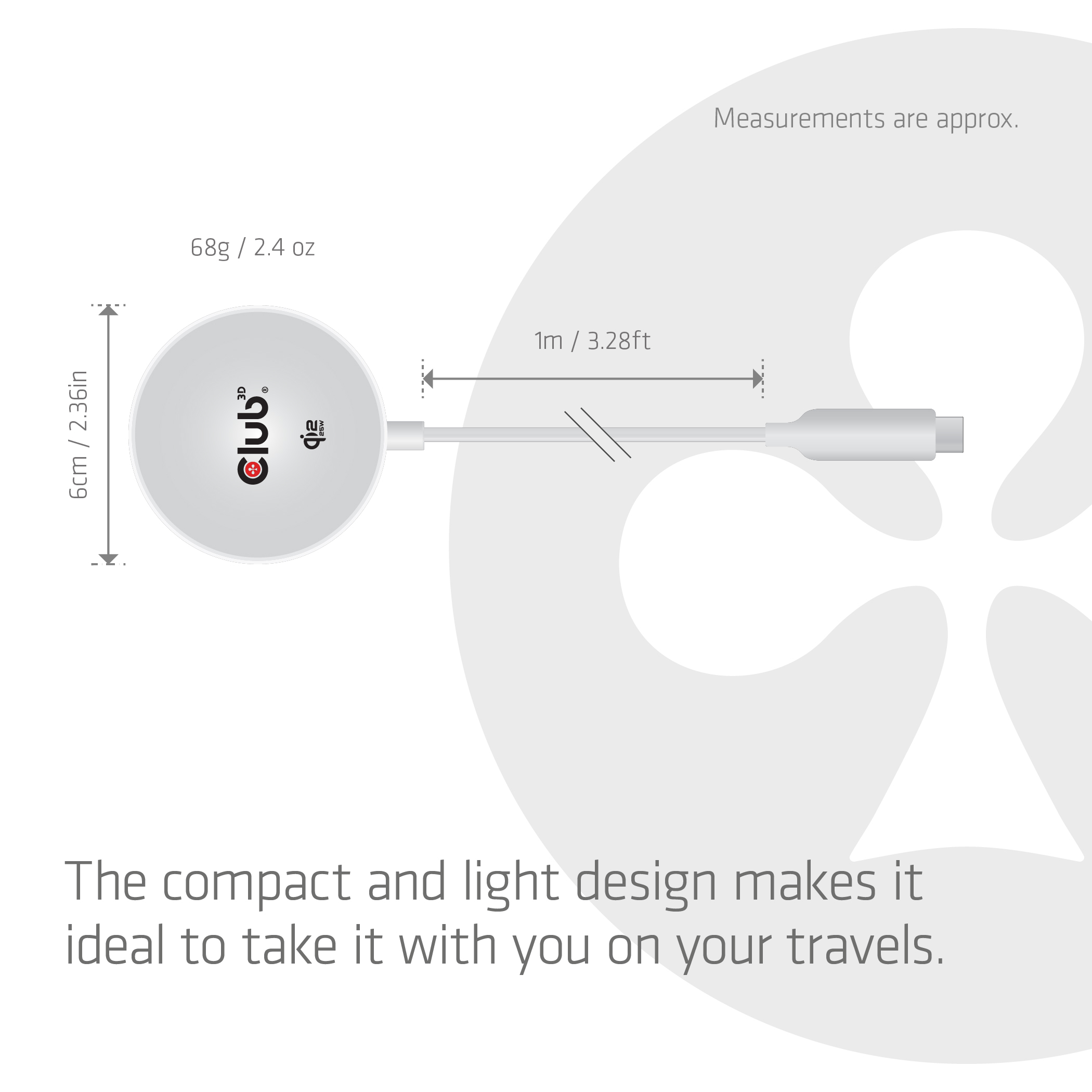 CLUB3D CAC-3026 Qi2 25W Wireless Charger White Qi 2.2 MagSafe Compatible Magnetic Pad