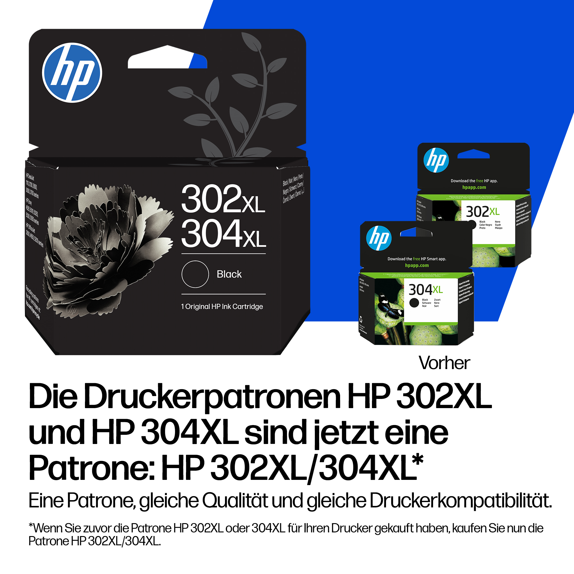 HP 302/304 - 2 ml - pigmentiertes Schwarz - original