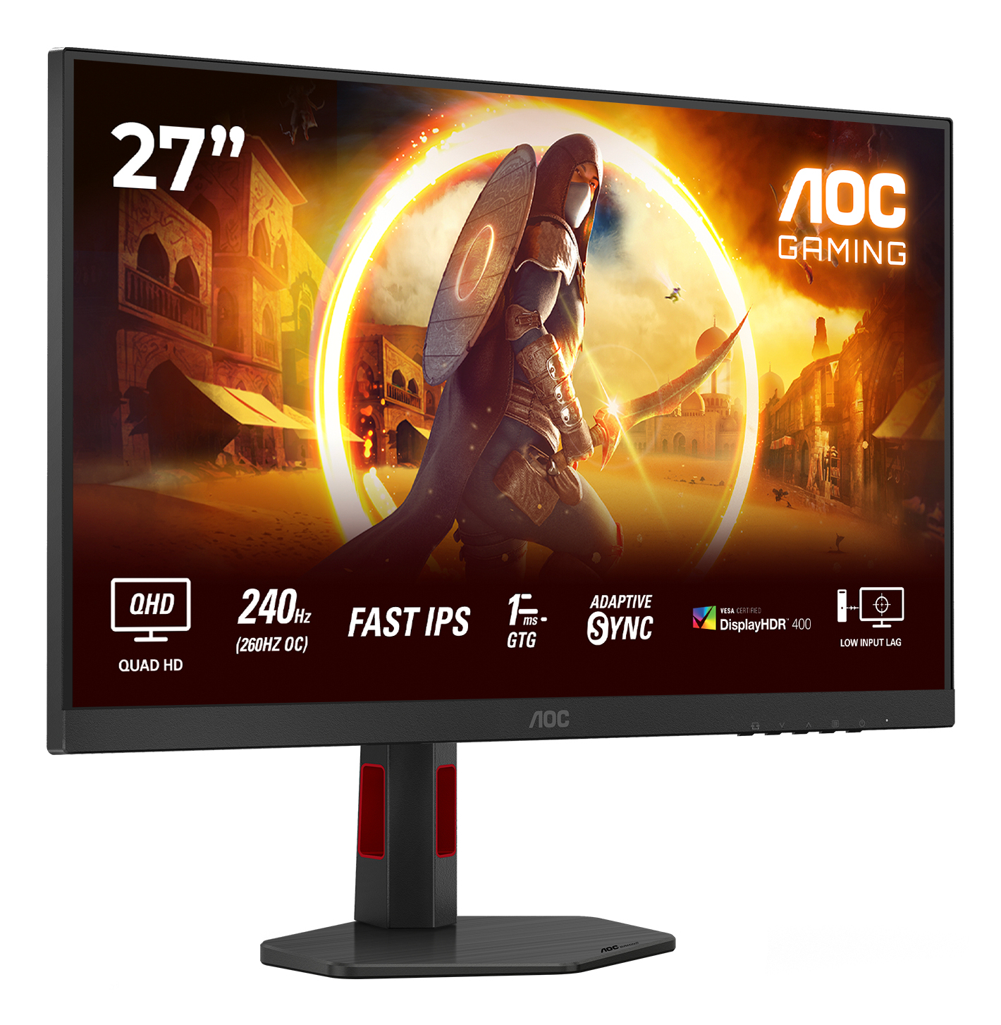 AOC G4 Q27G4ZR computer monitor 68.6 cm (27) 2560 x 1440 pixels Quad HD LED Black, Red