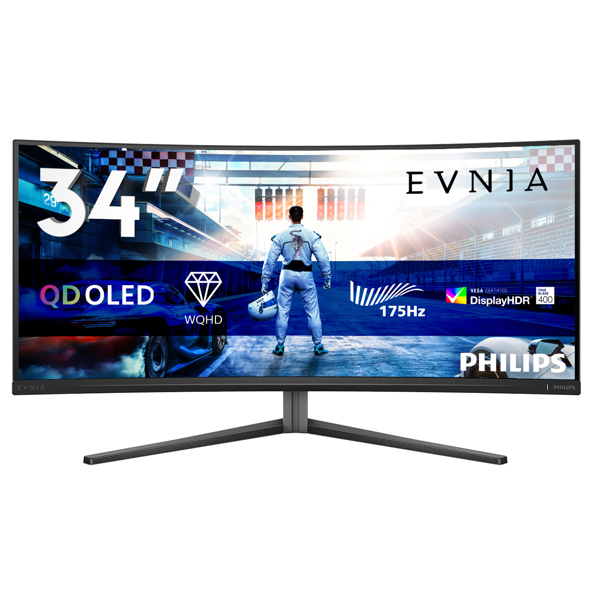 Philips Evnia 6000 34M2C6500/00 computer monitor 86.4 cm (34) 3440 x 1440 pixels Wide Quad HD QD-OLED Grey
