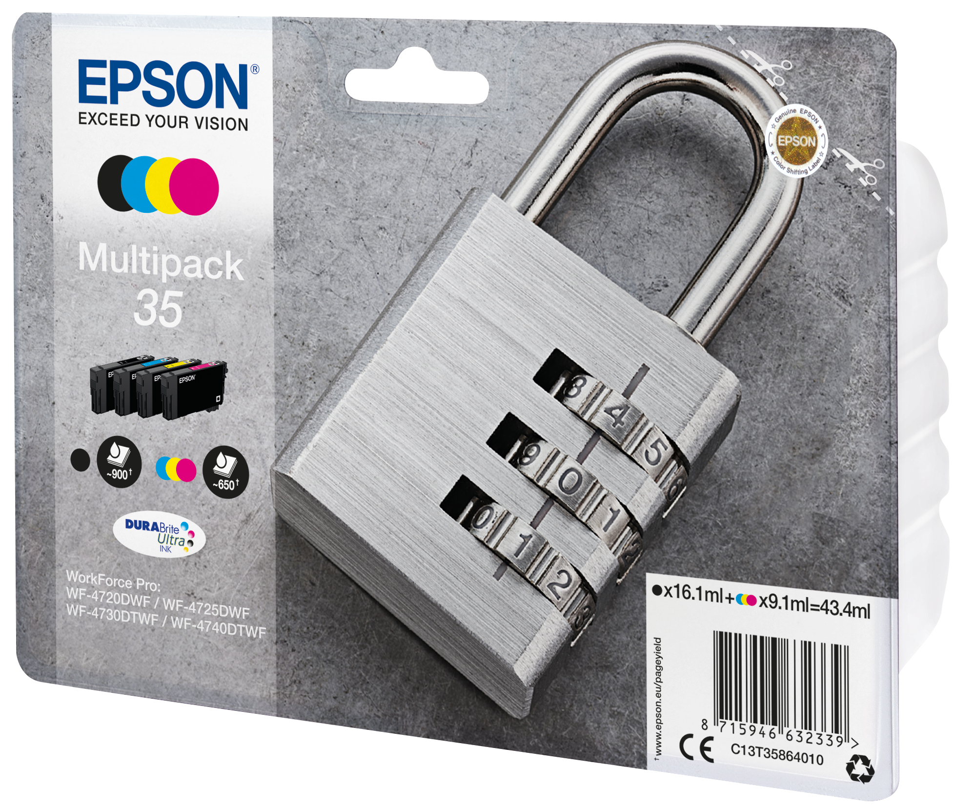 Epson 35 Multipack - 4er-Pack - Schwarz, Gelb, Cyan, Magenta