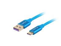Lanberg CA-USBO-21CU-0010-BL - 1 m - USB A - USB C - USB 2.0 - 0,48 Gbit/s - Blau