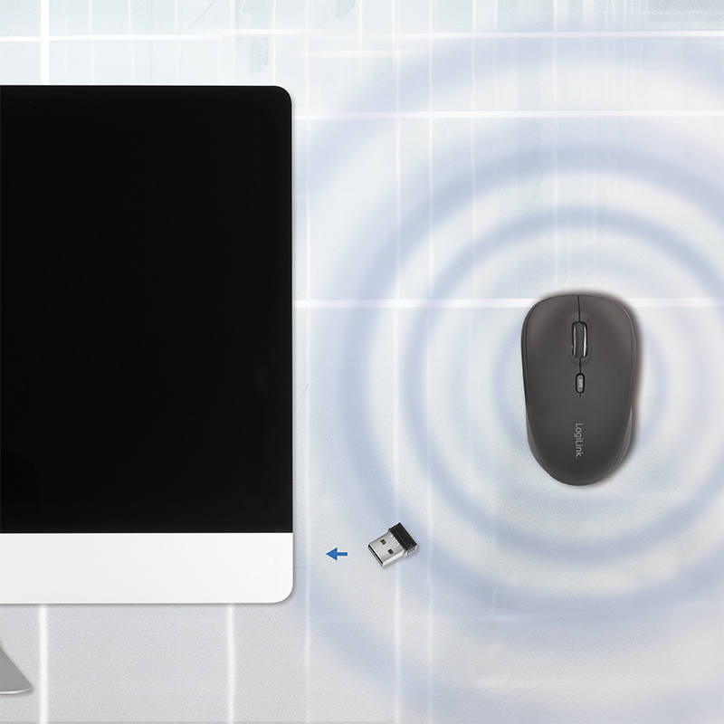 LogiLink ID0193 mouse Right-hand RF Wireless Optical 1600 DPI