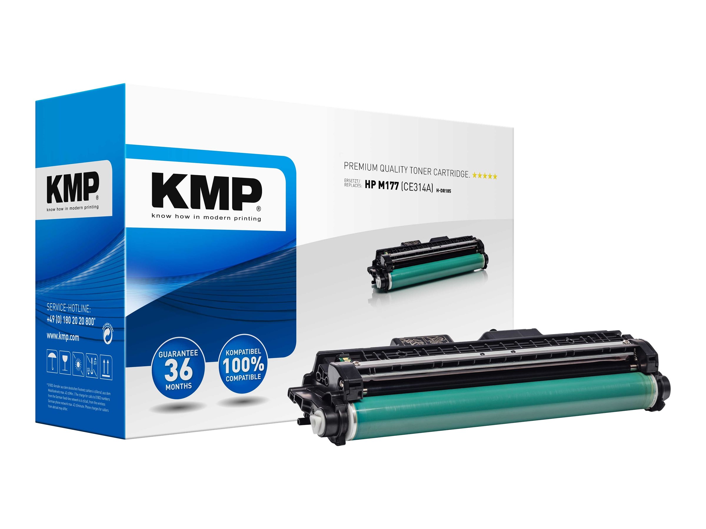 KMP H-DR185 - Schwarz - kompatibel - Trommeleinheit (Alternative zu: HP 126A, HP CE314A)